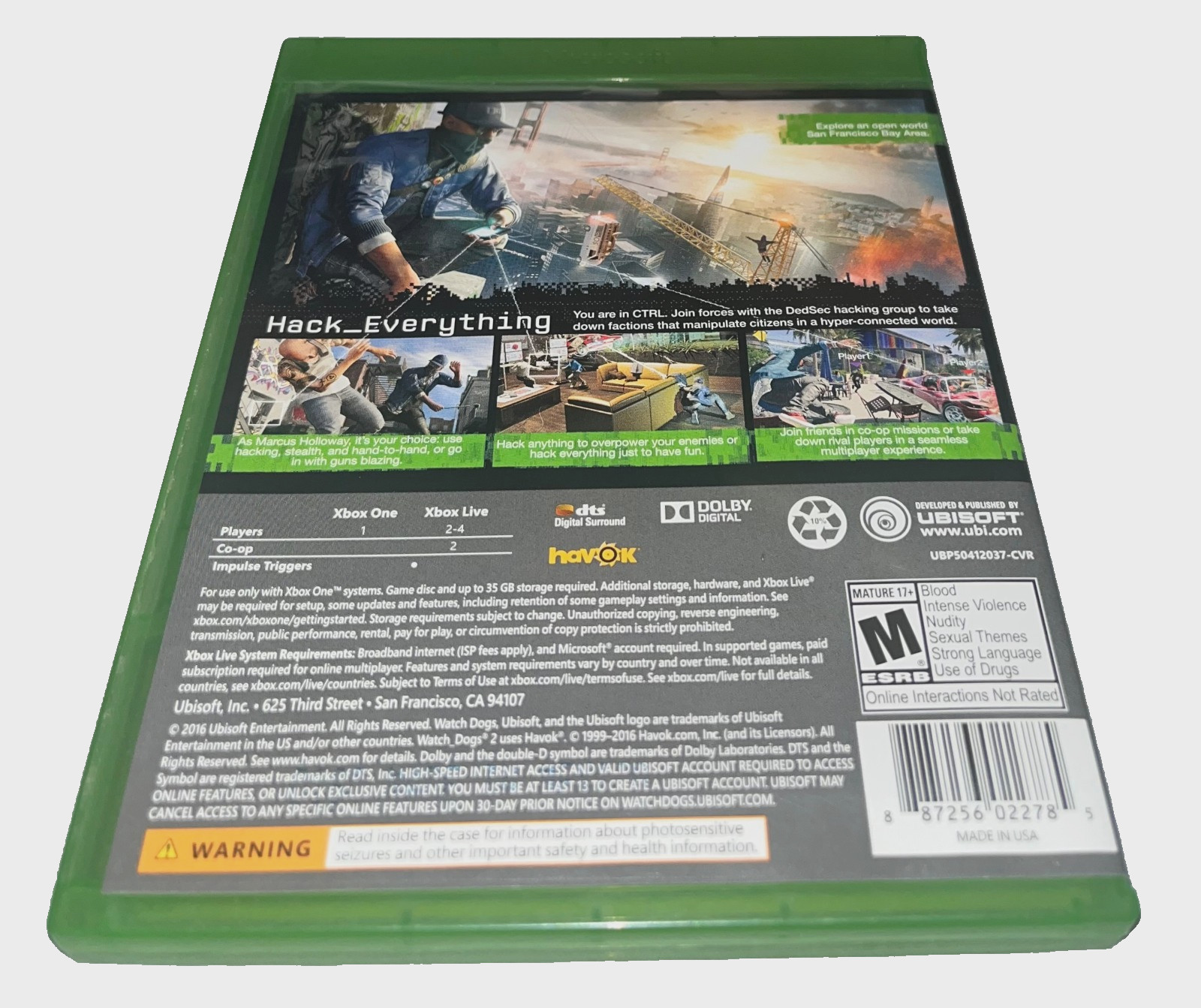 Watch Dogs 2 – Microsoft Xbox One *USED*