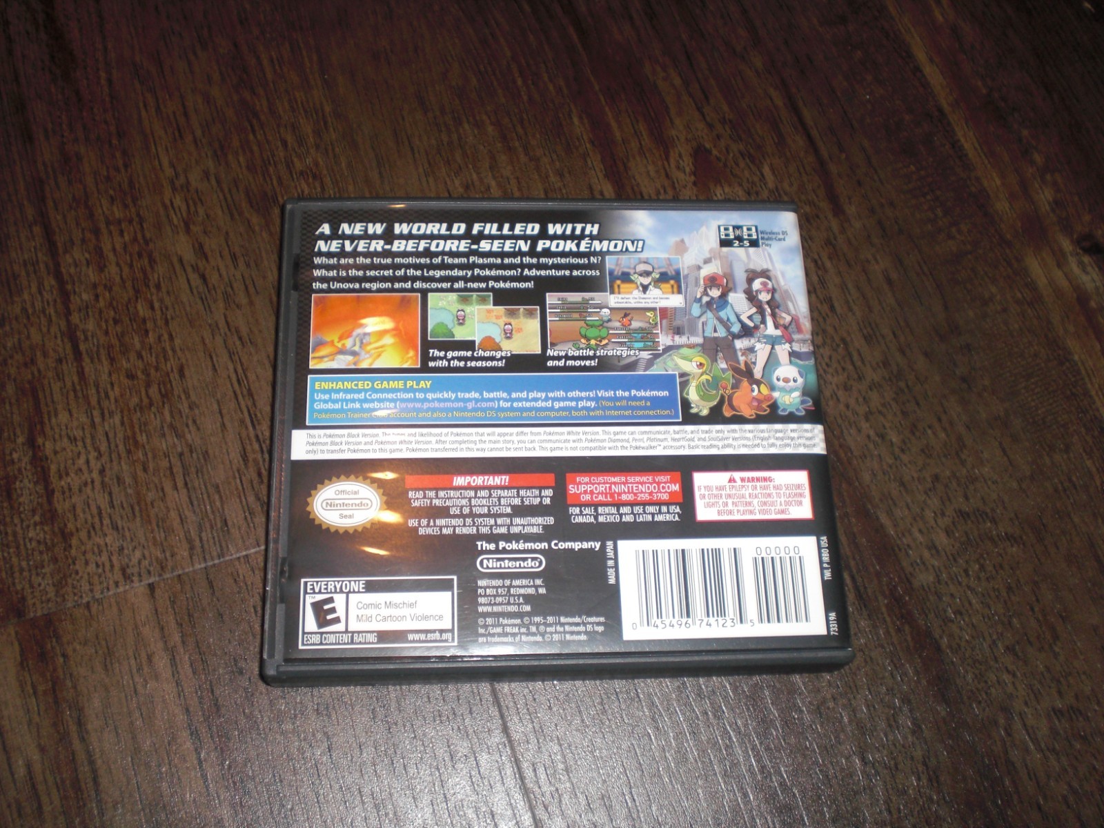 Pokemon Black Version 1 AUTHENTIC GENUINE Nintendo DS 3DS 2DS XL COMPLETE CIB