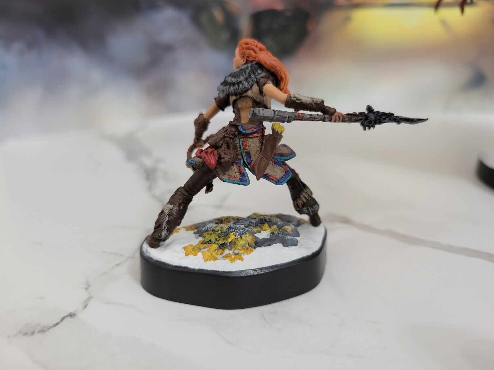 Horizon Forbidden West Regalla Edition Tremortusk Mini Aloy Statue & Background