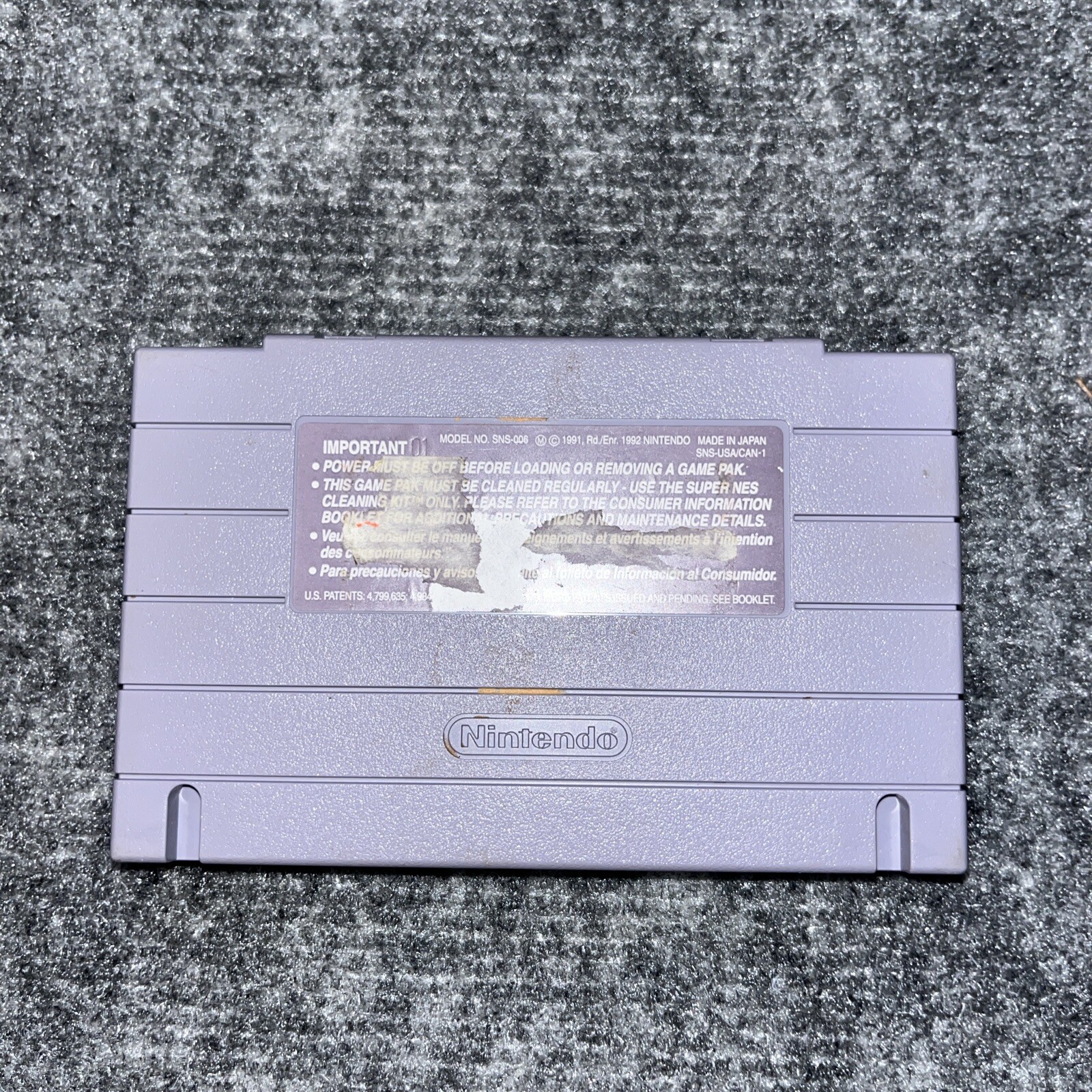 SNES Dennis The Menace Video Game 1993 Cartridge Only Tested Super Nintendo