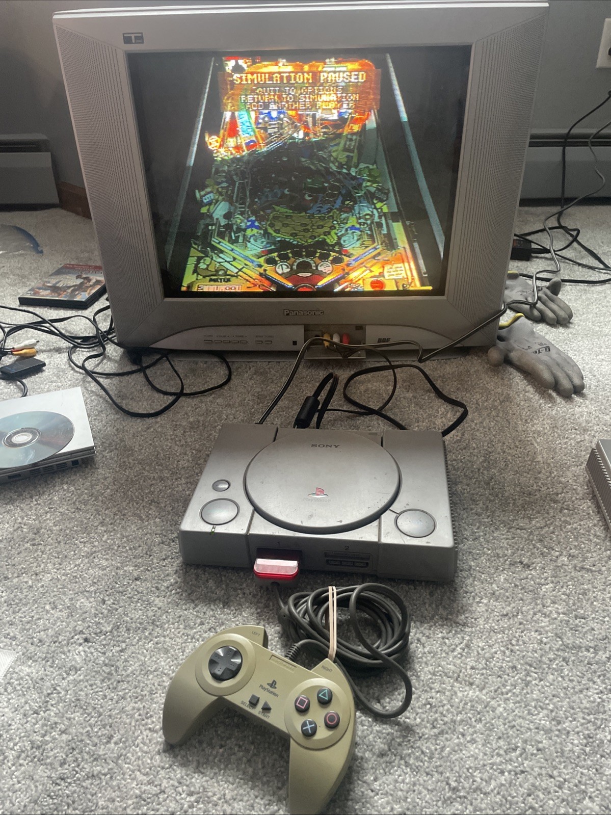 Sony PlayStation 1 PS1 SCPH-7501 Original Console System Bundle Tested Working