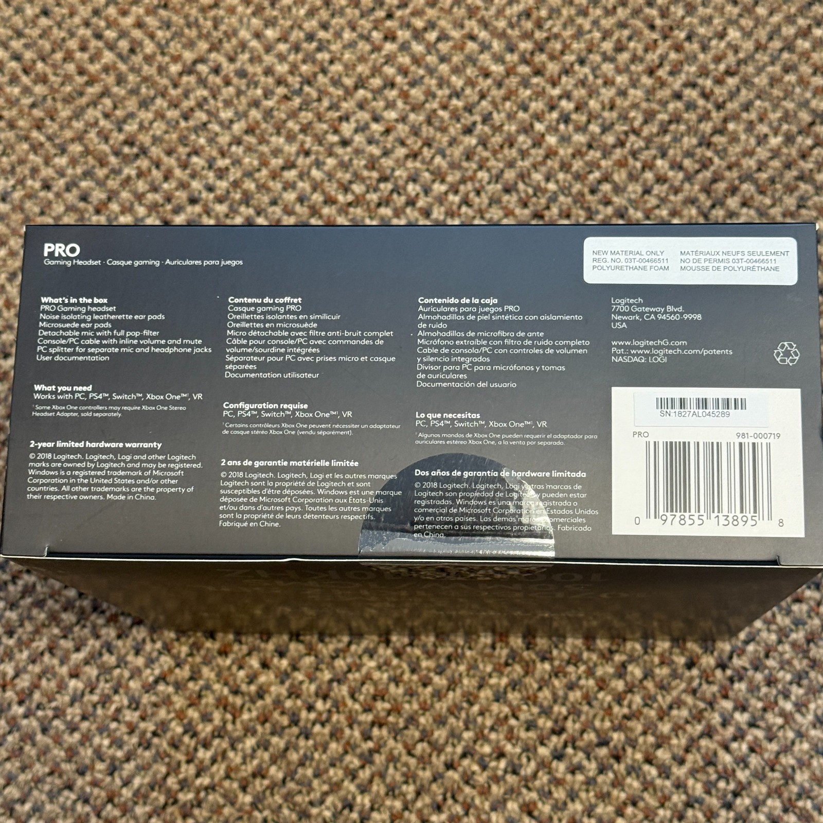 Logitech G PRO Gaming Headset Headphones