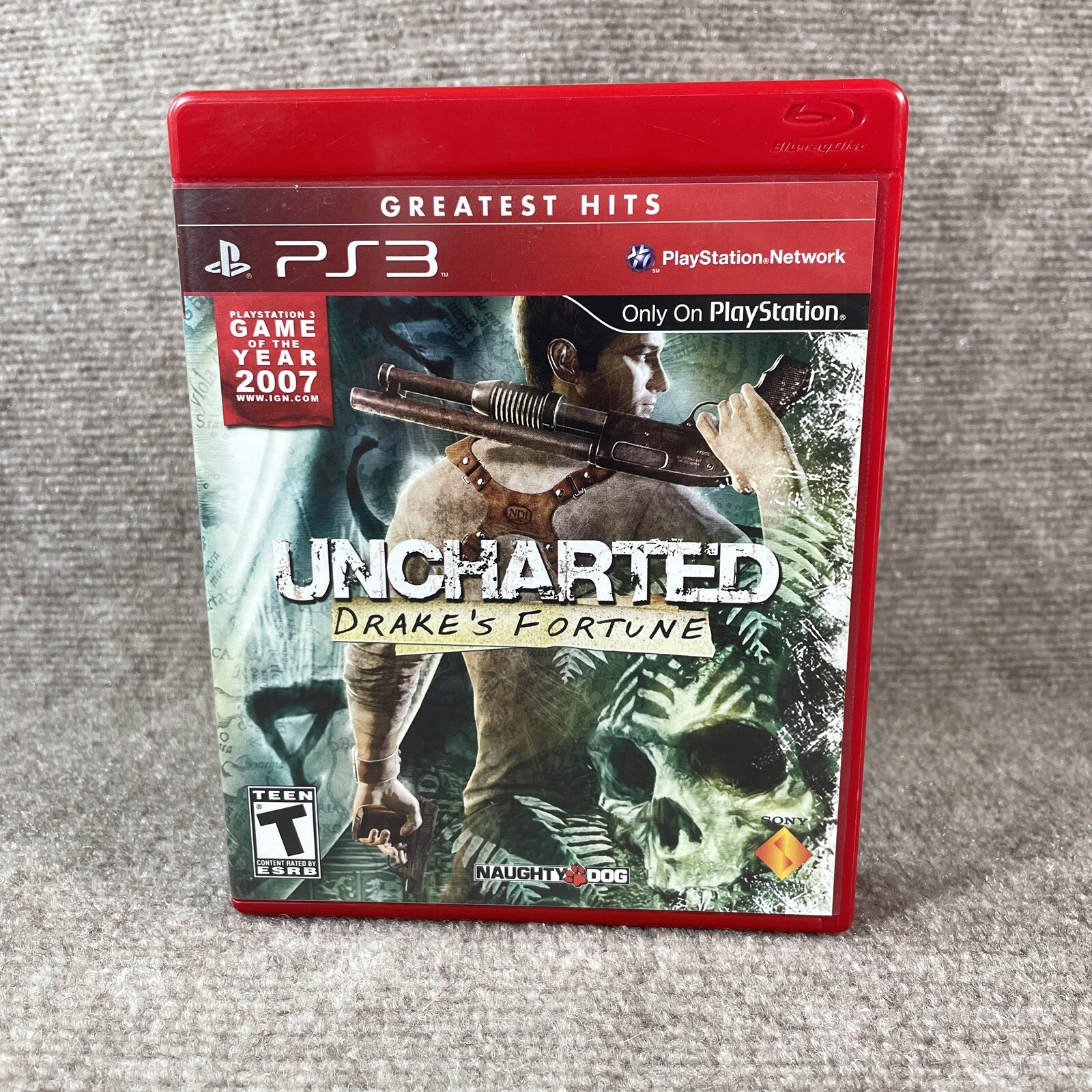 Lot Of 3 Uncharted 2 3 Drake’s Fortune Among Thieves Deception Adult Owned PS3