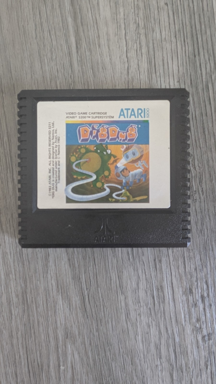 loose Atari 5200 cartridges Digdug And Pac-man