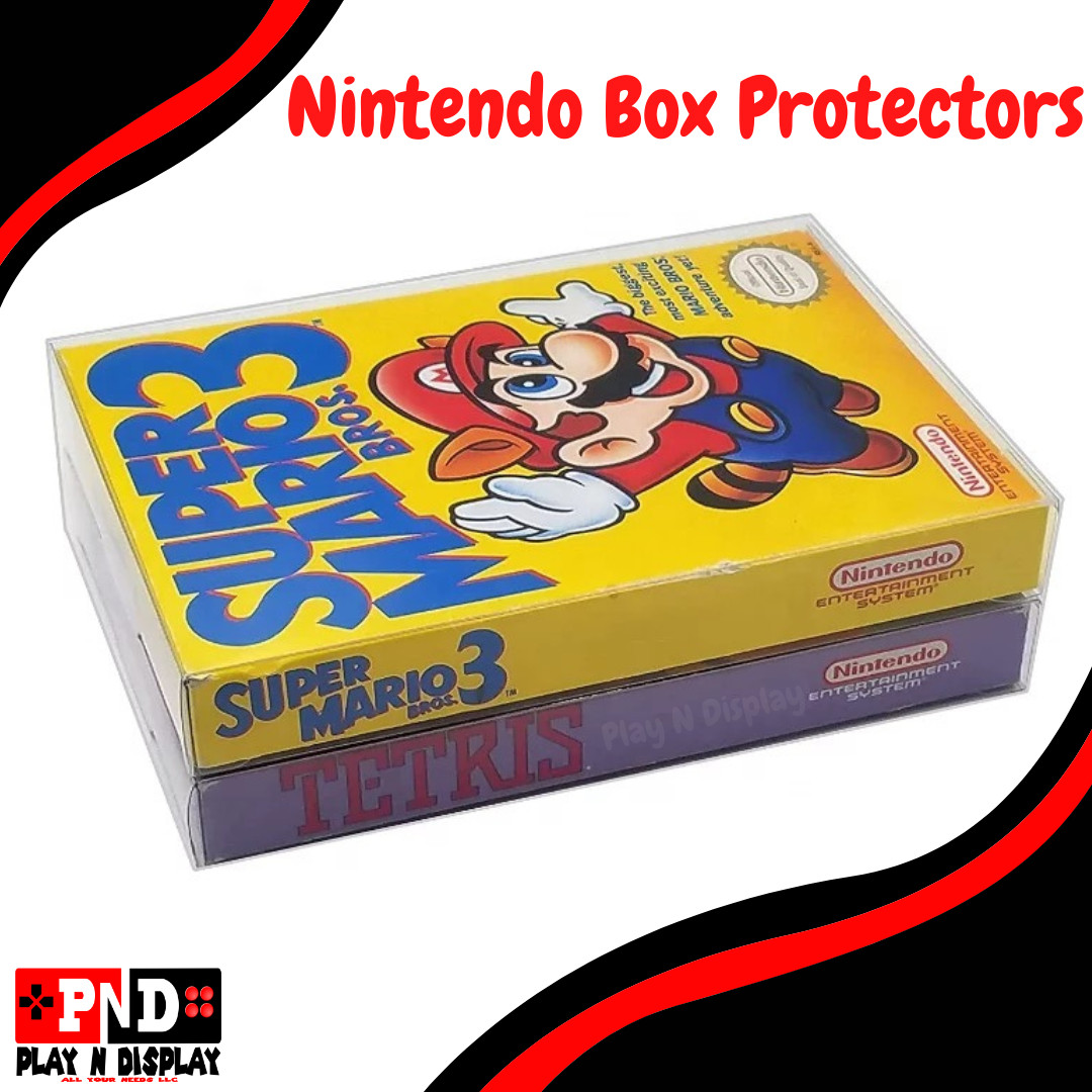 1 NES Nintendo Box Protectors Clear Plastic Display Case Sleeve Storage Thick