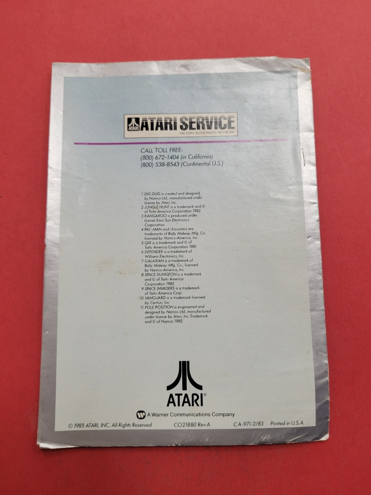 Atari 5200 Super System Fold Out Promo Insert Pamphlet Gaming Catalog 1983