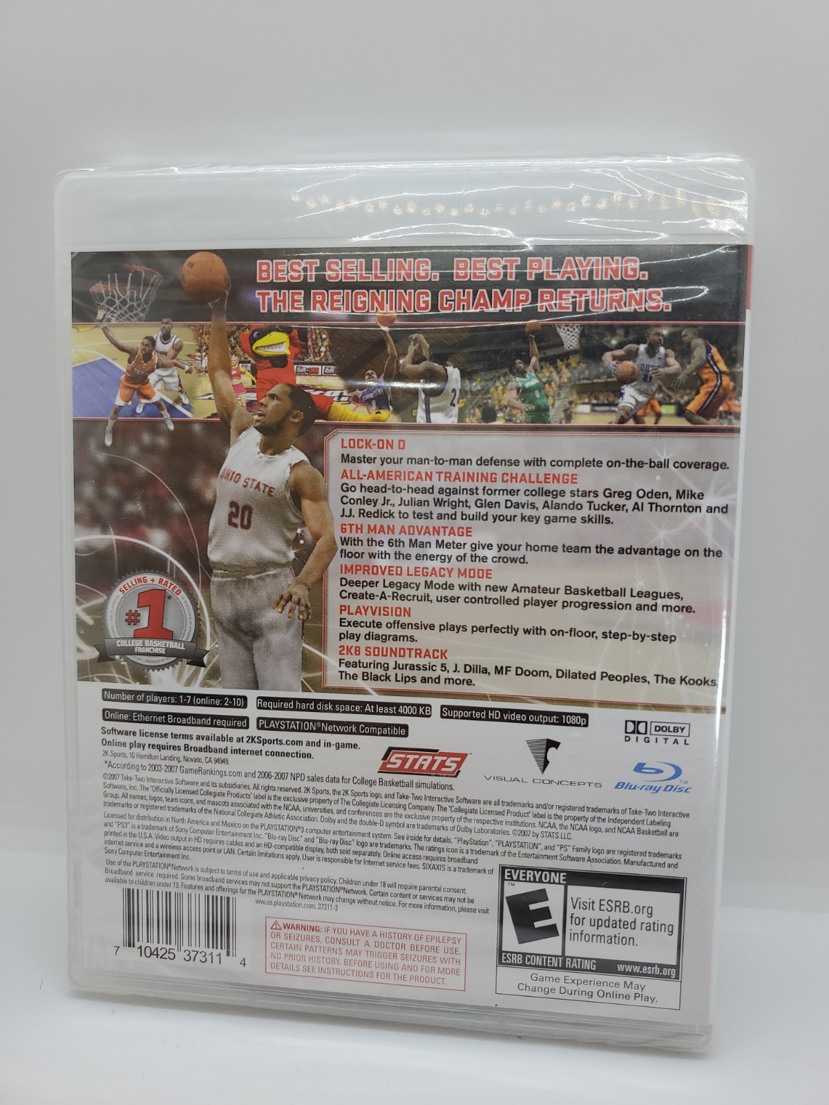 College Hoops 2K8 (Sony PlayStation 3, 2007) New Sealed Rare