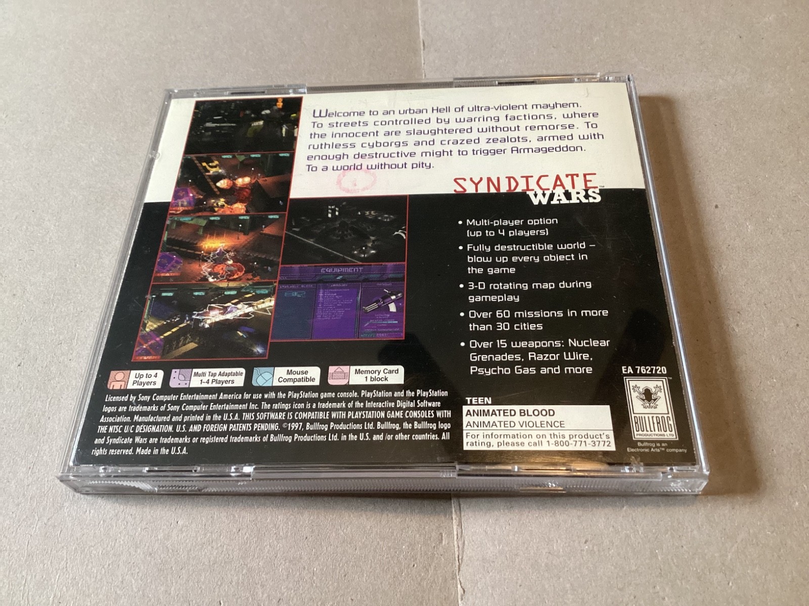 Syndicate Wars Playstation 1 PS1 CiB Complete with Inserts Tested