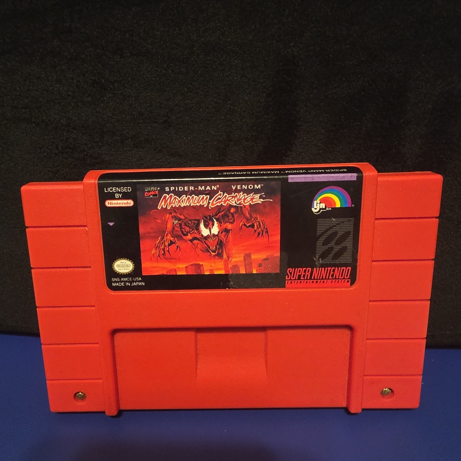 Maximum Carnage – Super Nintendo – Cart (red) Only – Tested SNES Spiderman