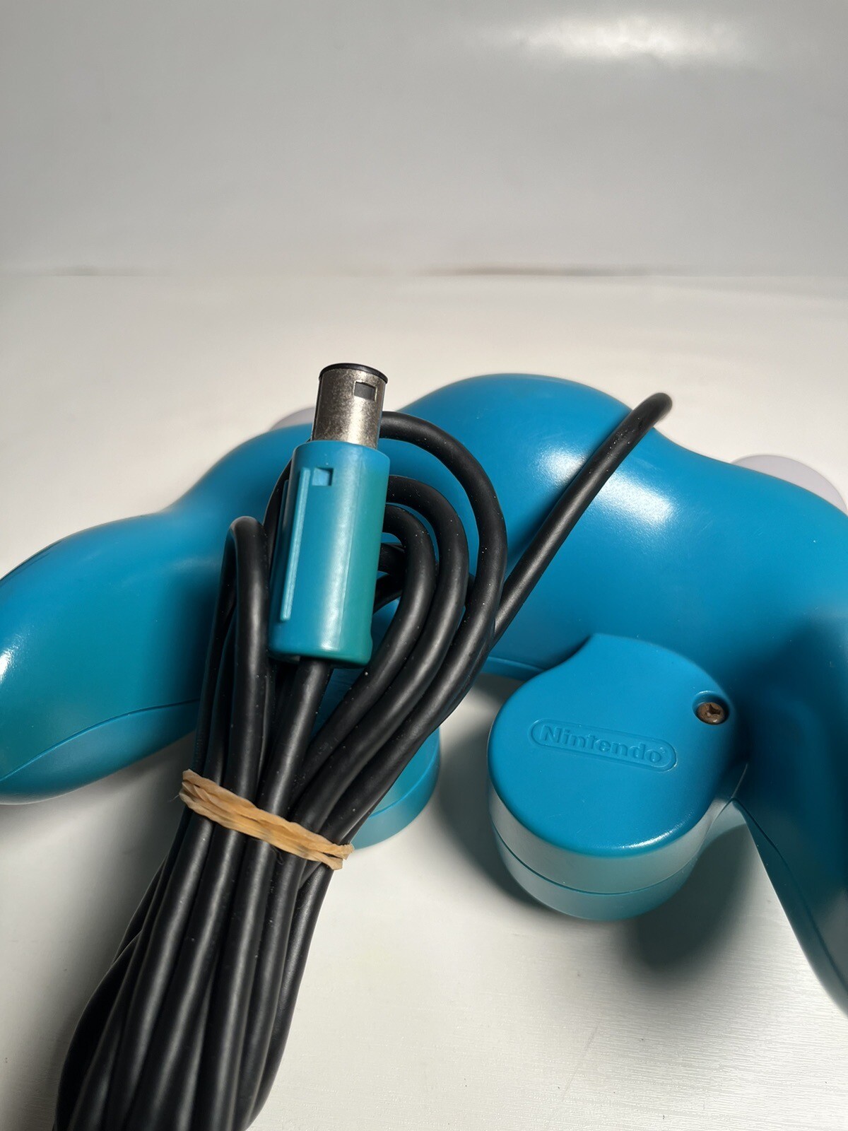 D0L-003 GameCube Controller Turquoise Blue Japan Only Sun Faded WORKS Genuine
