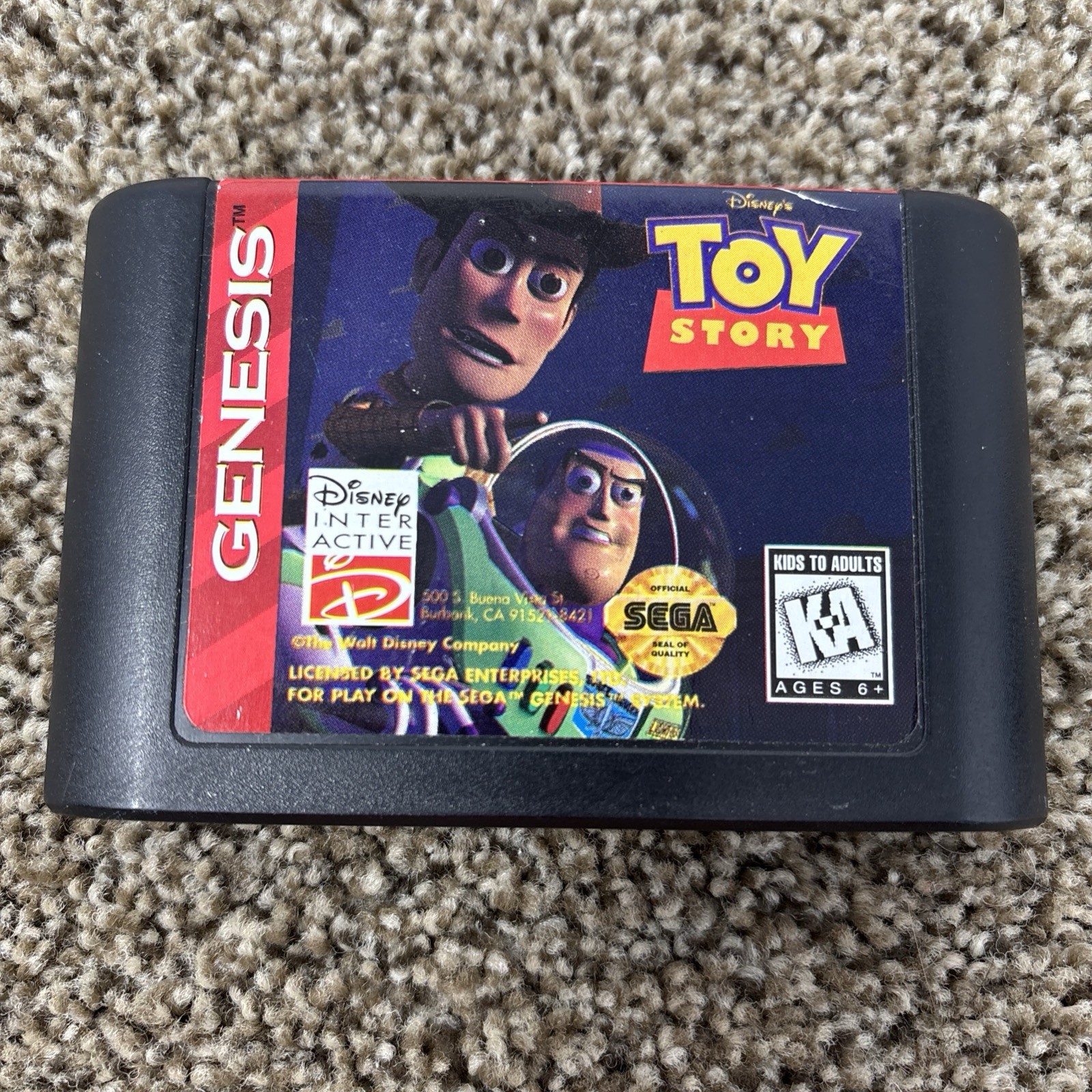 TOY STORY SEGA GENESIS Cartridge Only – Tested, Working