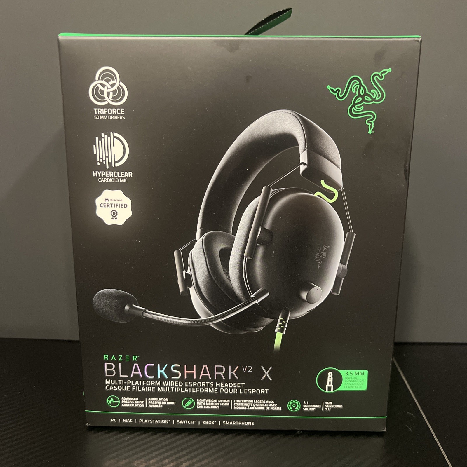 Razer BlackShark V2 X Wired Multi-Platform Esports Over-the-Ear Gaming Headset