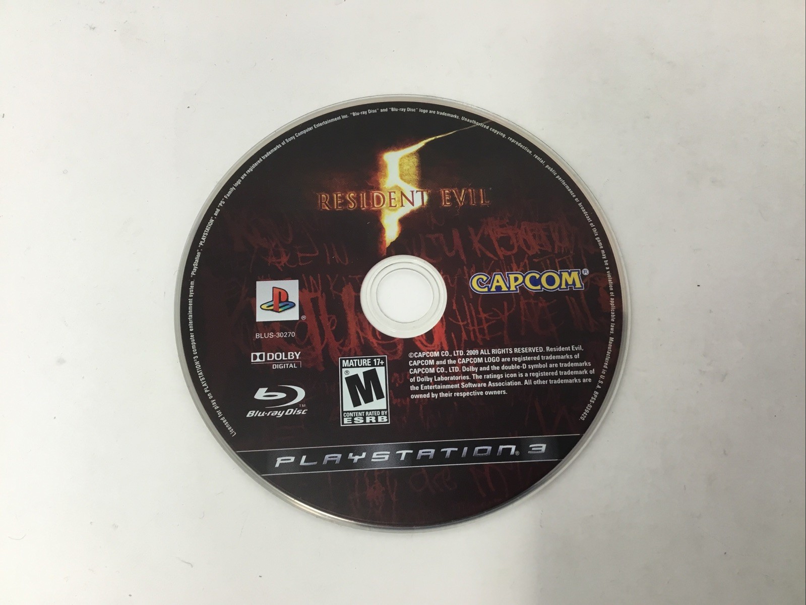 PS3 Game Lot Of 10 Disc Only Lightly Scratched Street Fighter IV Red Dead RE5