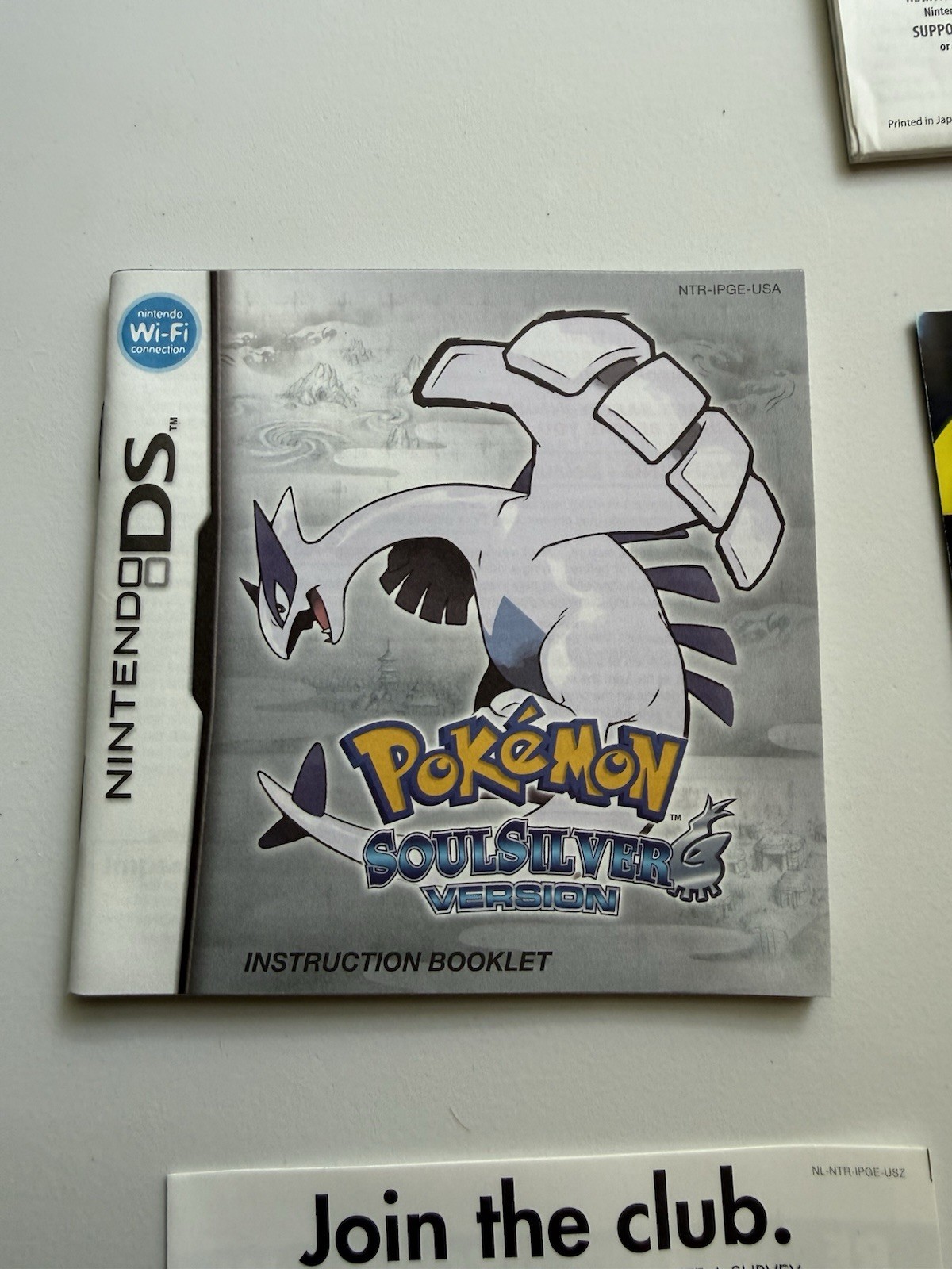 Pokemon Soul Silver Version CIB (Big Box) With Pokewalker Tested Authentic