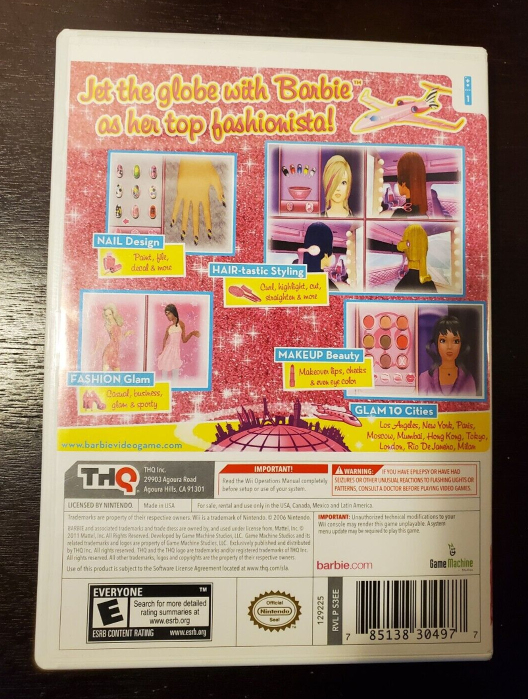 Barbie: Jet, Set & Style (Nintendo Wii, 2011 CIB)
