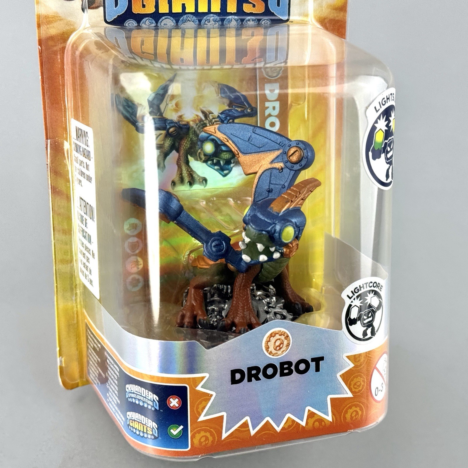 Skylanders Giants Drobot Lightcore Figure w/ Card – 2012 ActiVision NEW OPEN BOX