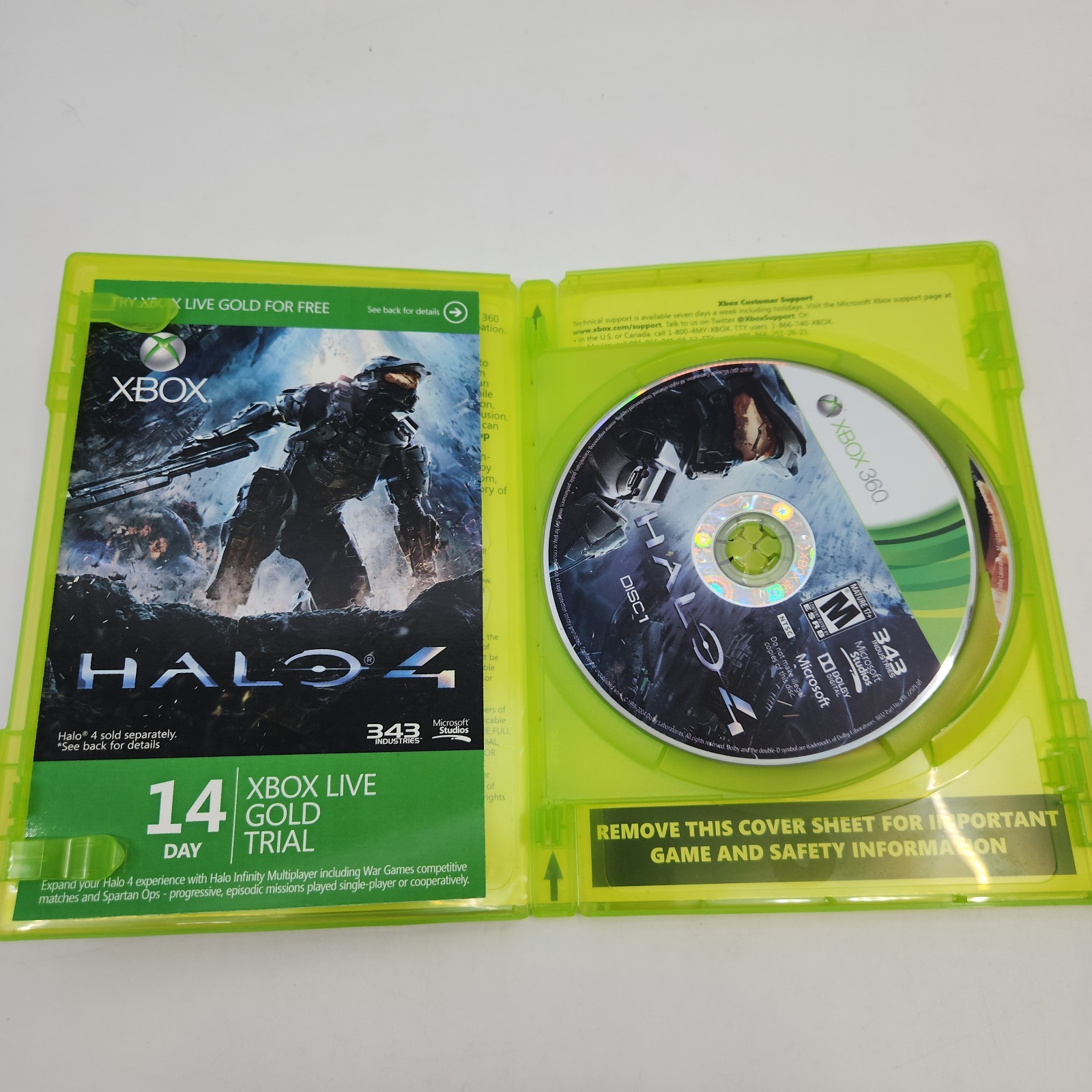 Halo 4 Microsoft Xbox 360 2012 2 Disc Set 343 Industries No Manual Pre-owned
