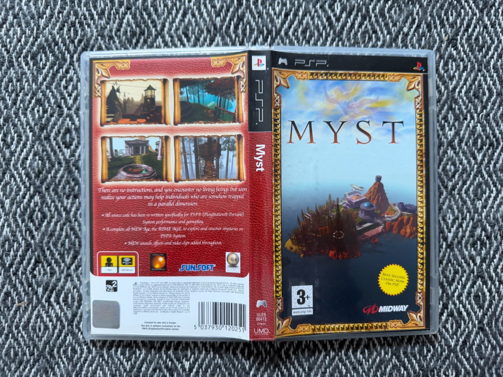 psp Myst Game (Works On US Consoles) Region Free English