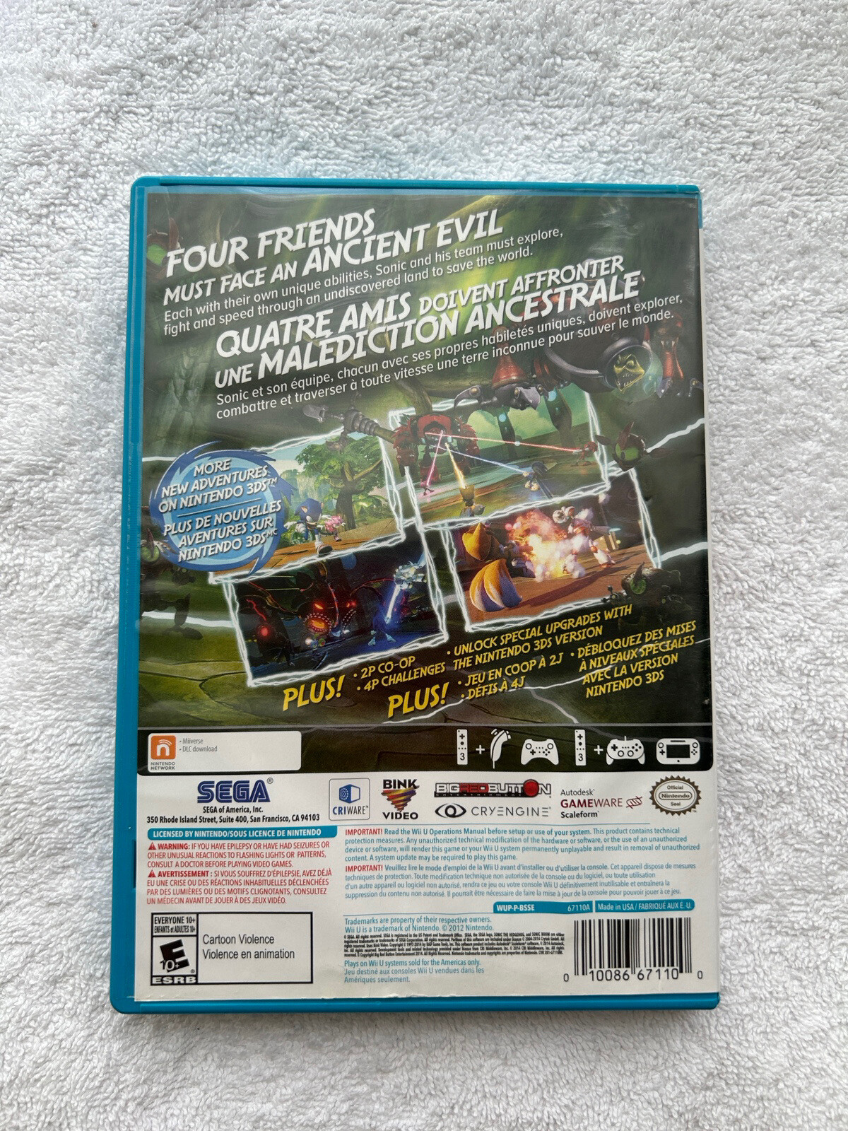 Sonic Boom: Rise of Lyric (Nintendo Wii U, 2014)