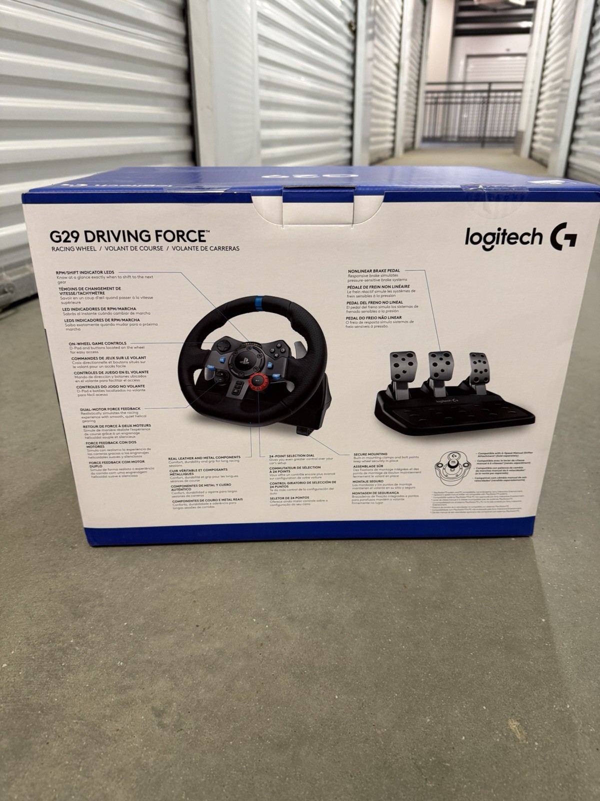 New Logitech G29 Driving Force Black 941-000110 Racing Wheel for PlayStation/PC