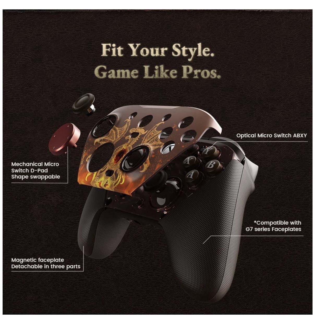 GameSir G7 Pro Controller for Xbox Series X/S & PC TMR Sticks Dragon Edition