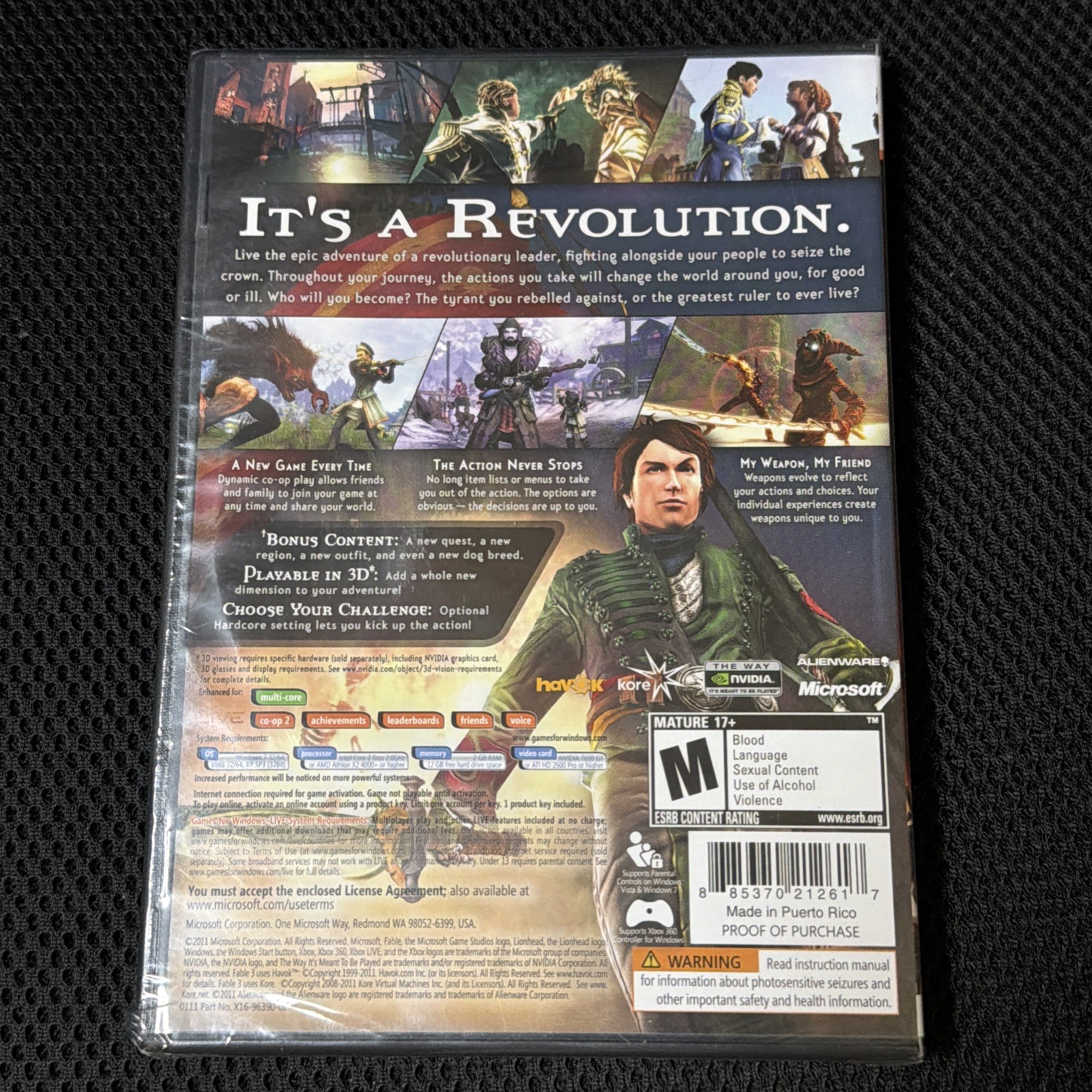 Fable III (3) PC/Games for Windows Live 2011 Brand New Factory Sealed