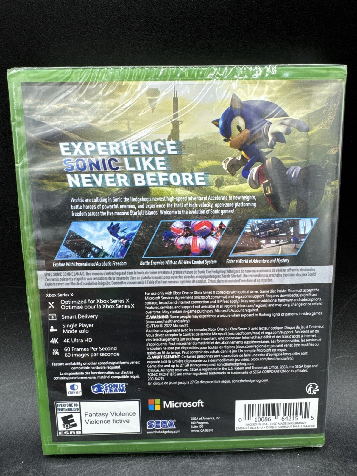 SEALED – Sonic Frontiers – Microsoft Xbox Series X – Xbox One