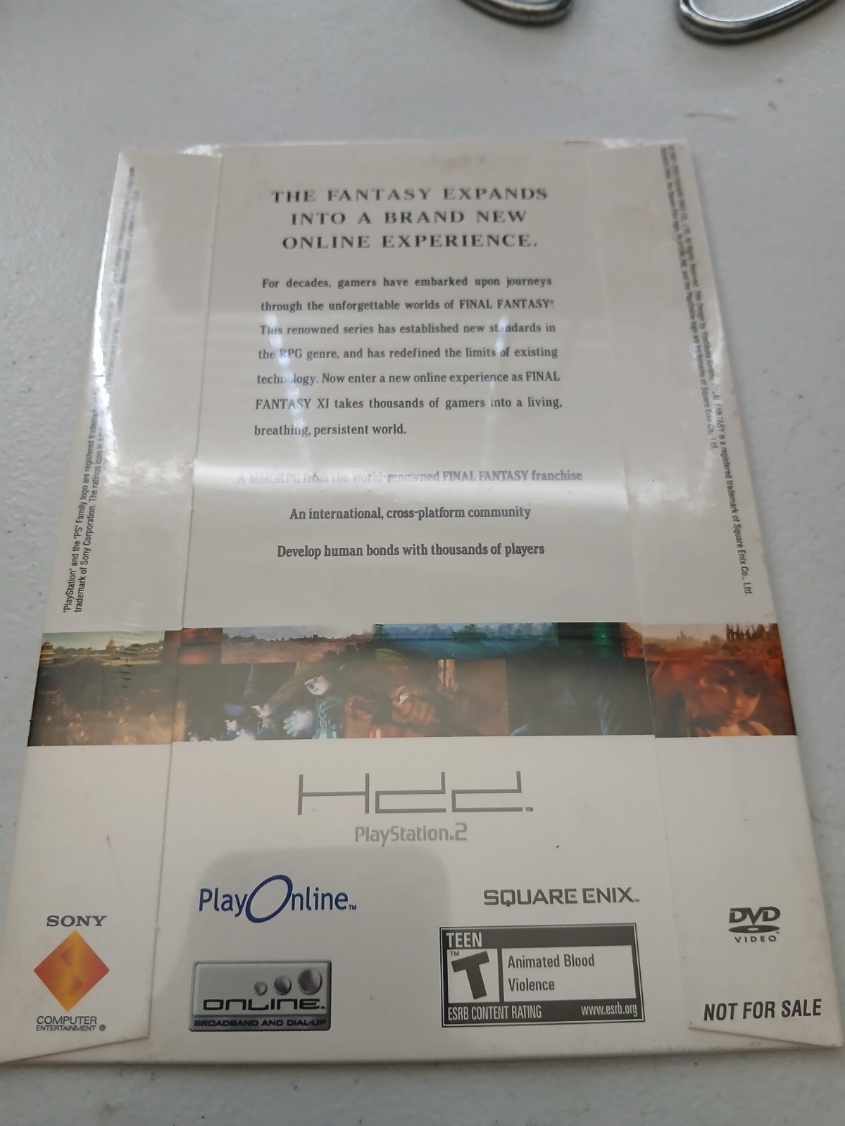 Final Fantasy XI Online DVD Video NFR Sony Playstation 2 PS2 NEW SEALED RARE!