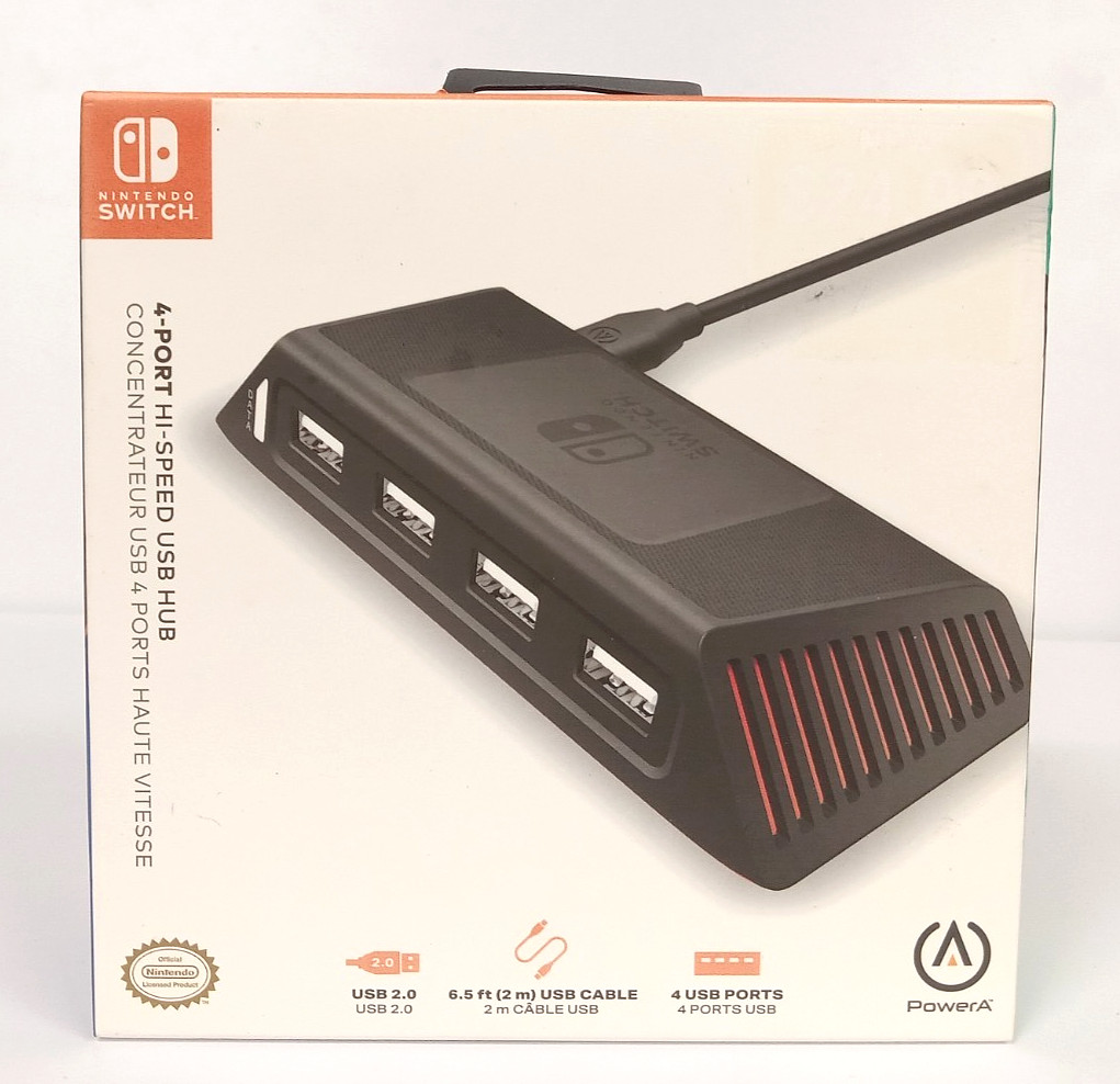 PowerA 4-Port Hi-Speed USB 2.0 Hub for Nintendo Switch – BRAND NEW / SEALED!