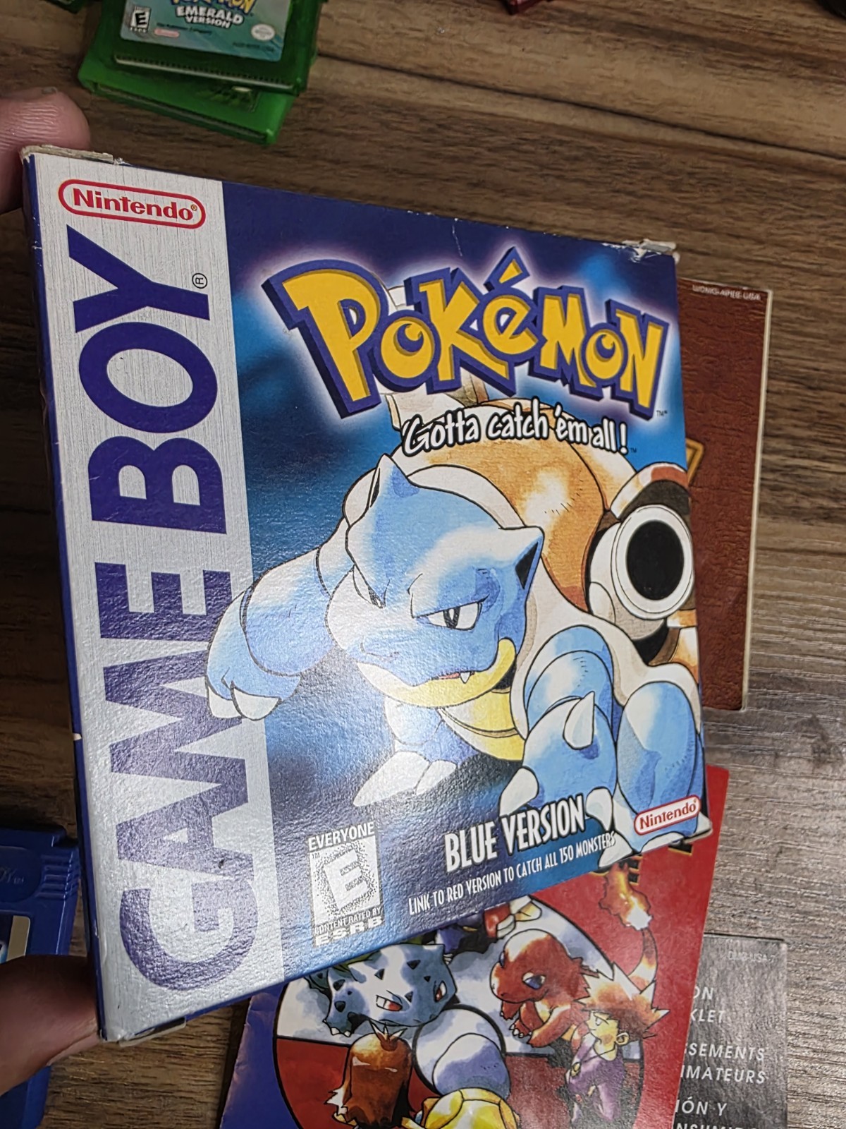 ERROR ! Pokemon Blue RED Error Text First 1st Print Complete Box CIB GameBoy GB