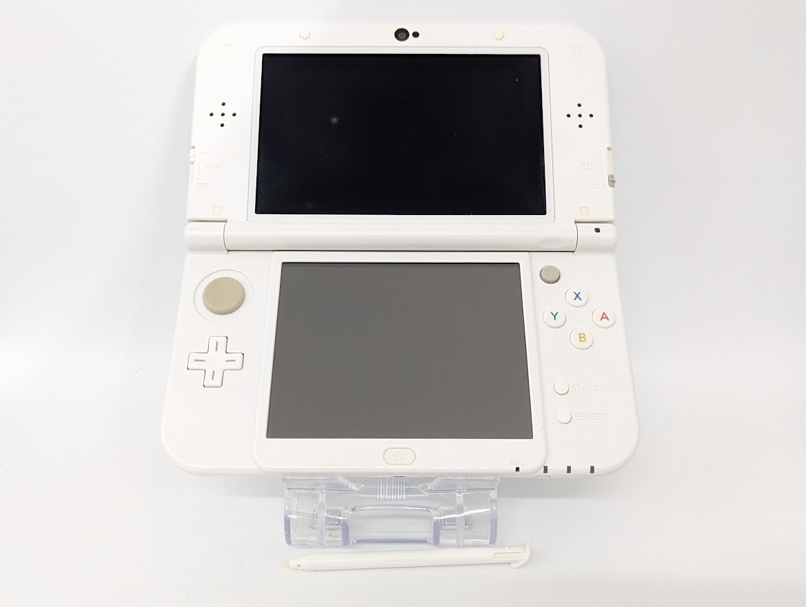 B79 Nintendo new 3DS LL XL console Pearl White w/adapter fx