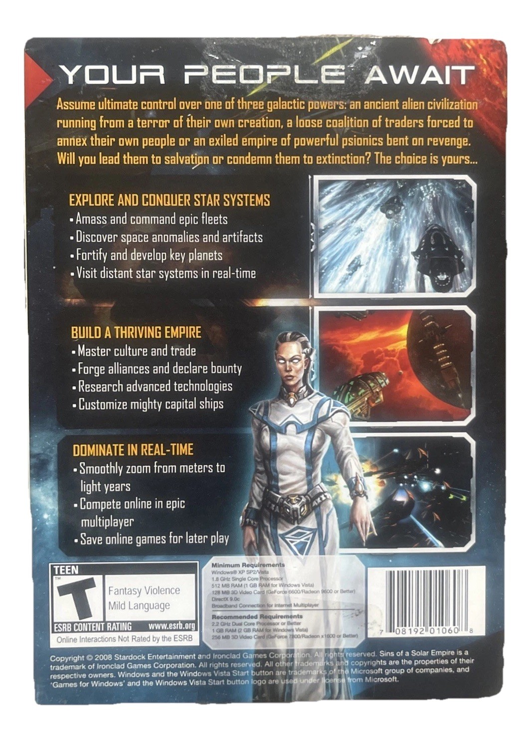 Sins of a Solar Empire-PC DVD Rom-Games for Windows-Ironclad/Stardock