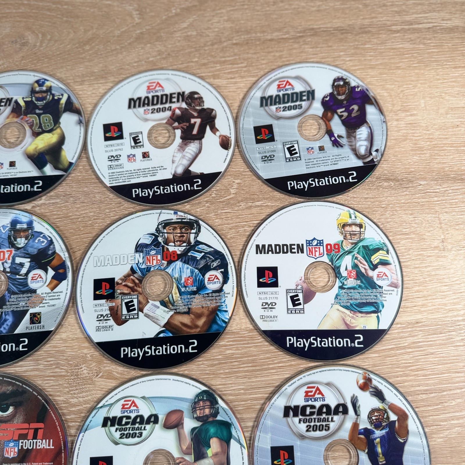 Madden Games LOT 2001-2009 + ESPN NCAA Blitz Football – Sony Playstation 2 PS2