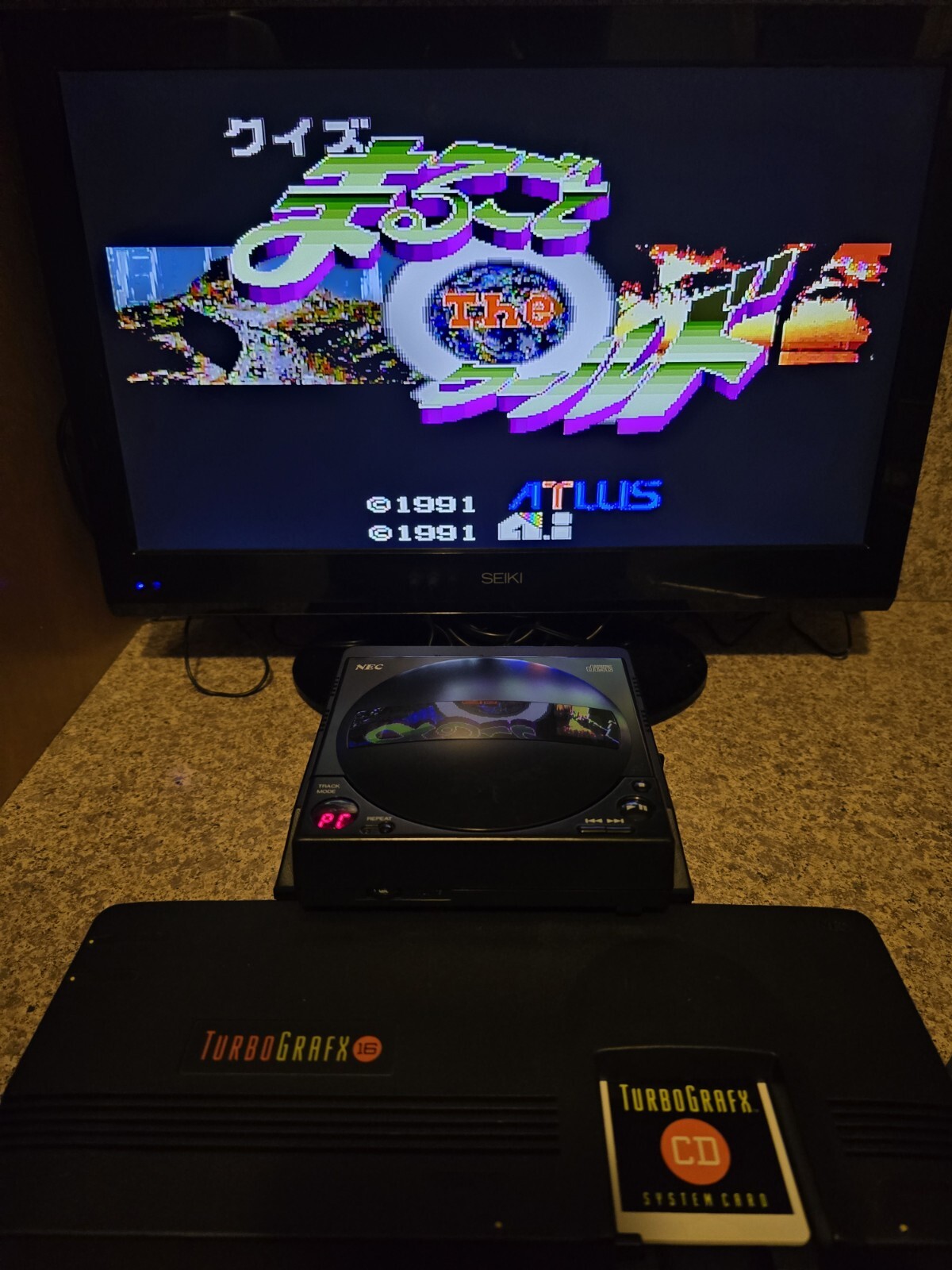 TurboGrafx-CD System Console w/ Docking Station Hard Case Card Complete Box CIB