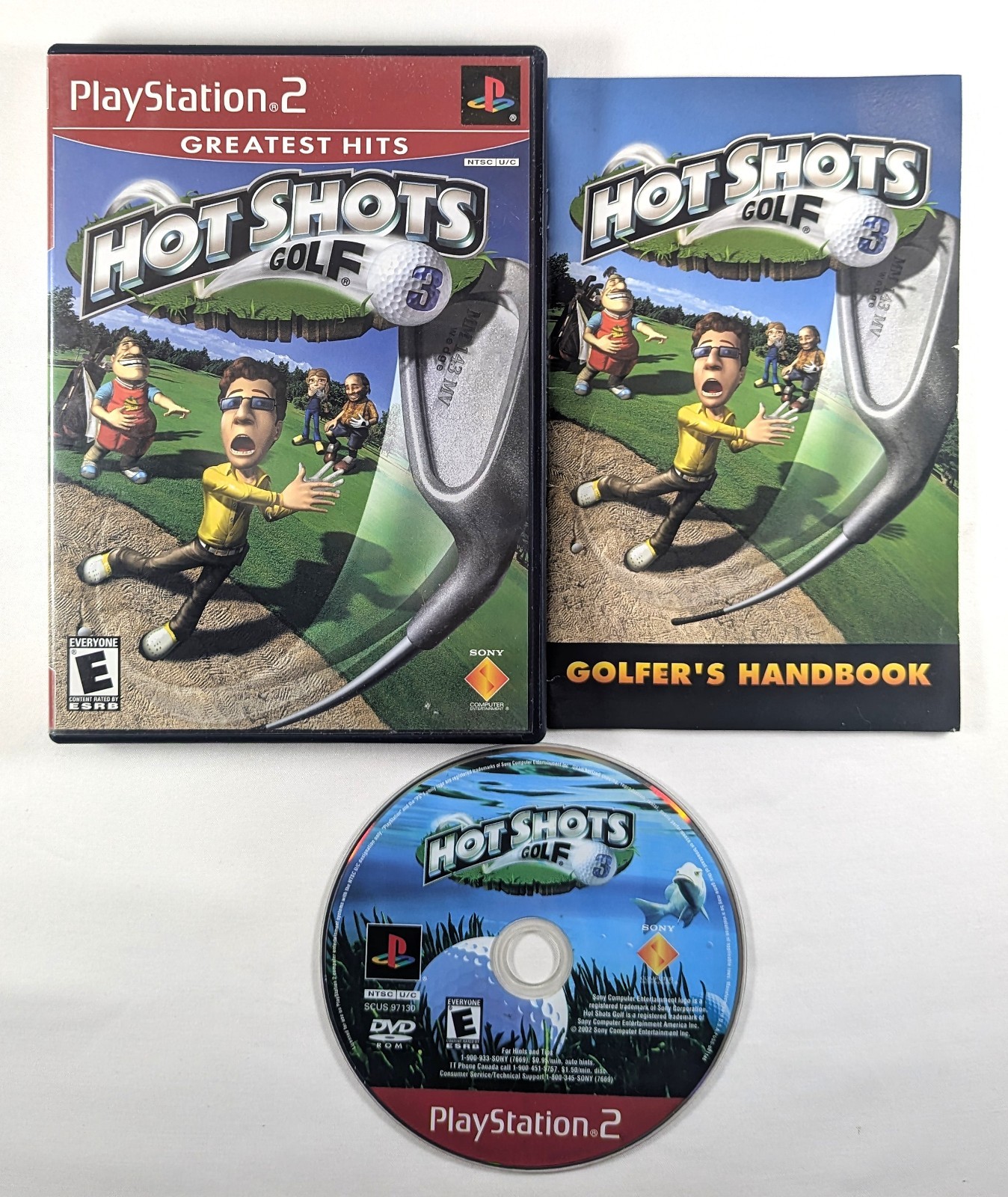 Hot Shots Golf 3 Greatest Hits Sony Playstation 2 PS2 with manual Tested