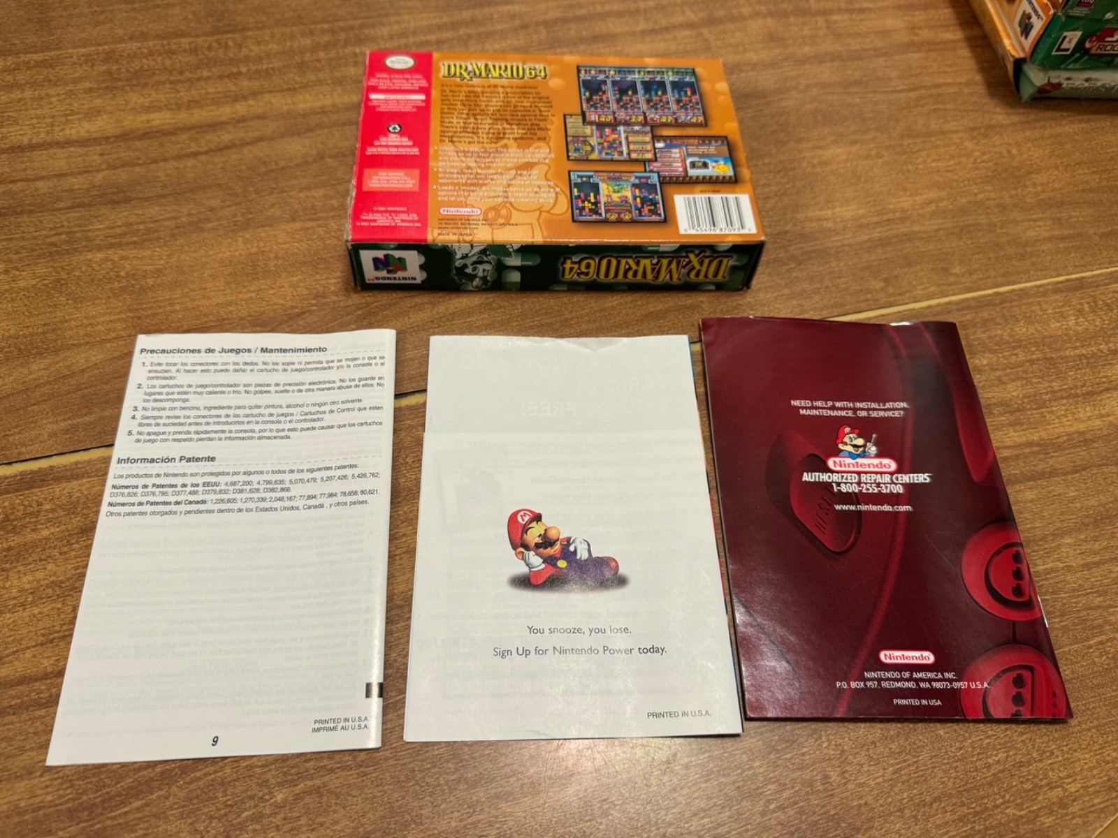 Dr. Mario 64 (Nintendo 64 N64) video game box + manual + insert NO CART nice box