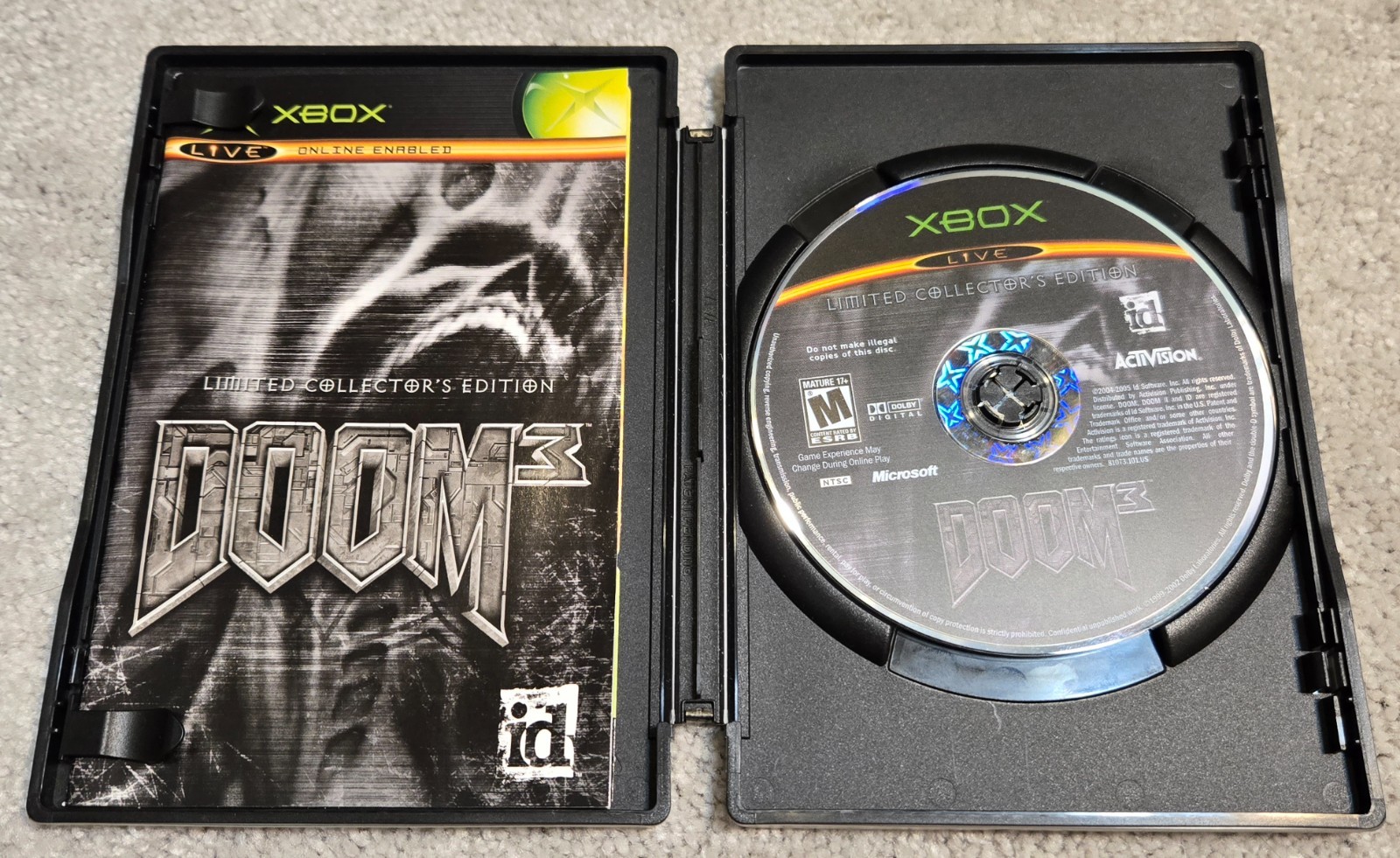 Doom 3 Limited Collectors Edition Steelbook (Xbox, 2005) Complete/CIB