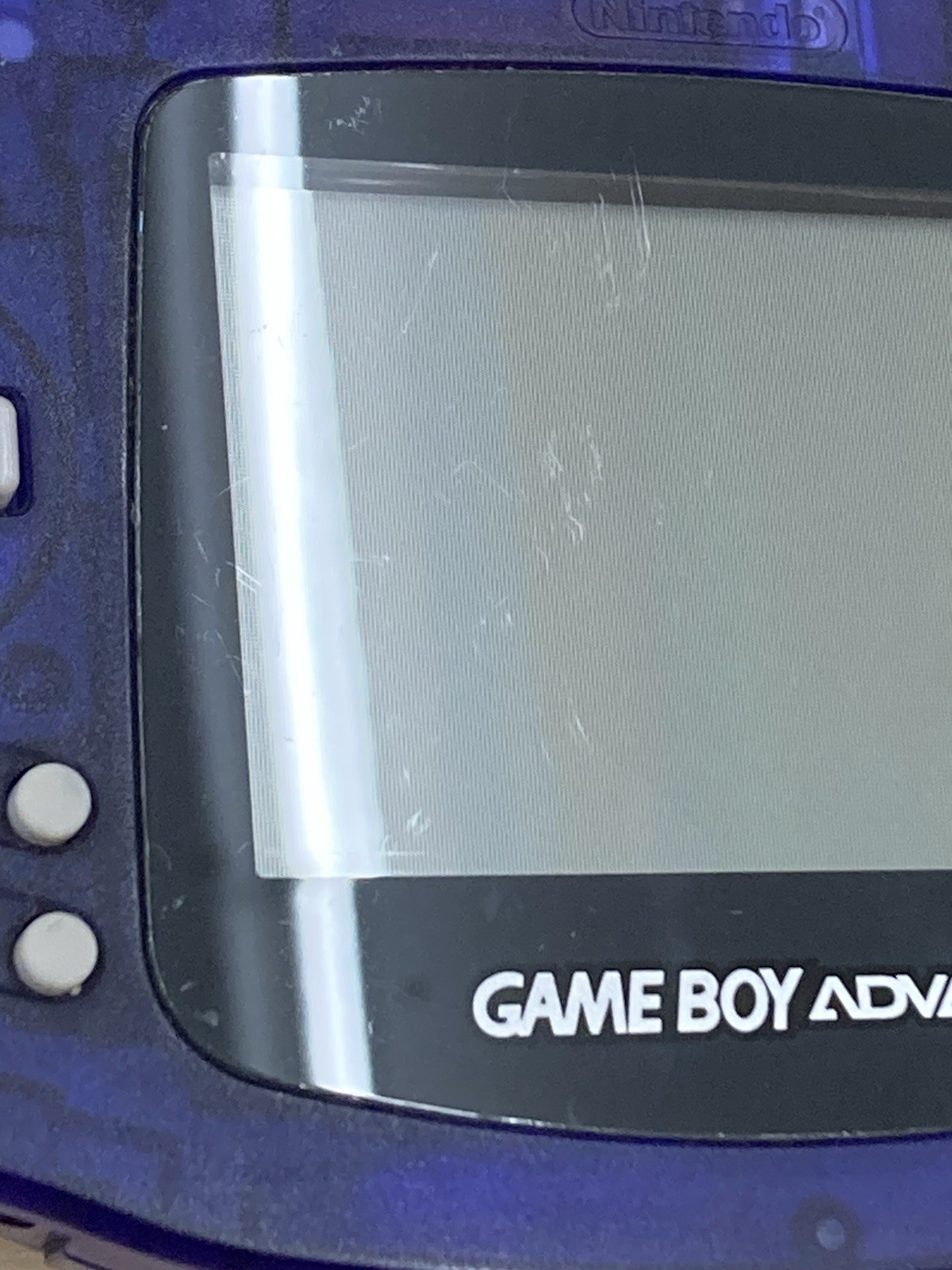 Nintendo Game Boy Advance AGB-001 Console Clear purple tested 0707-401