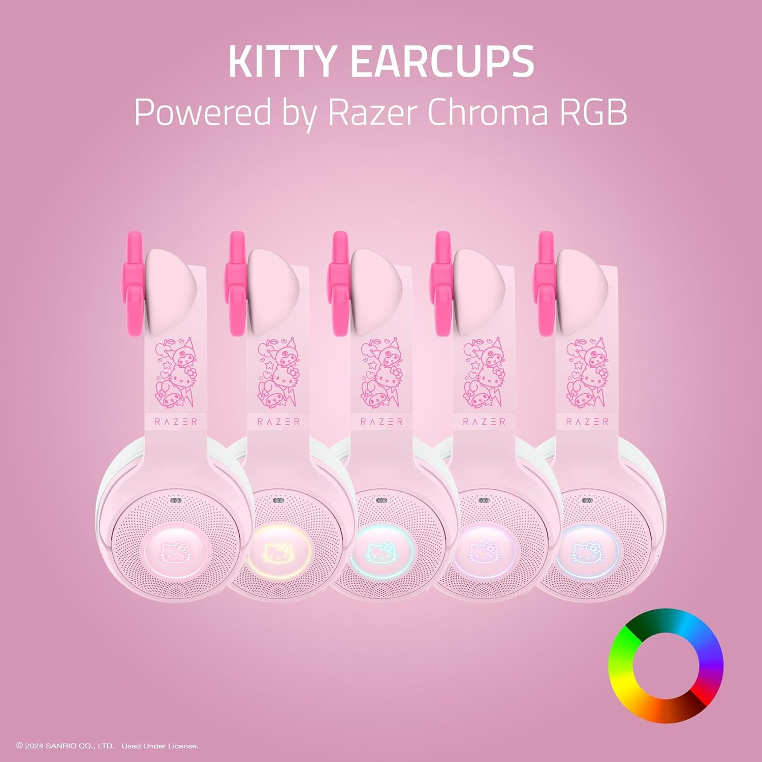 Kraken Kitty V2 BT Wireless RGB Headset: Chroma RGB – Bluetooth 5.2-40 Mm Driver