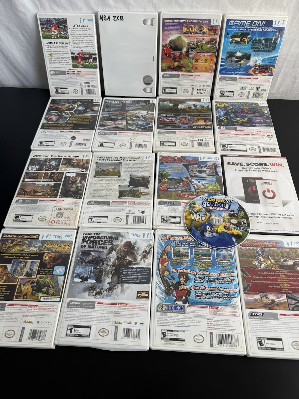 Lot of 19 Wii Games For Kids Boys Rated E Everyone Racing Fishing Skylanders