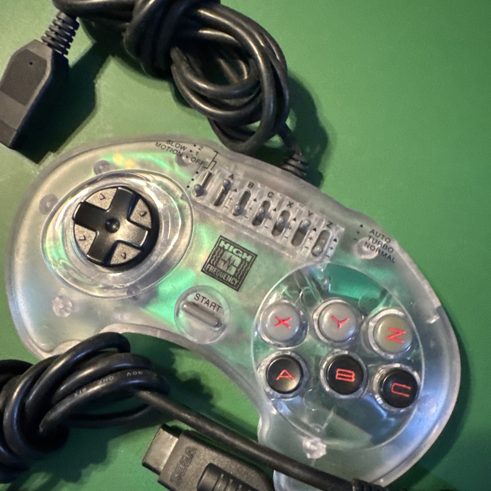 Sega Genesis 3 Button Controller Pair OEM Model 1650 Black Wired Control Pad Lot