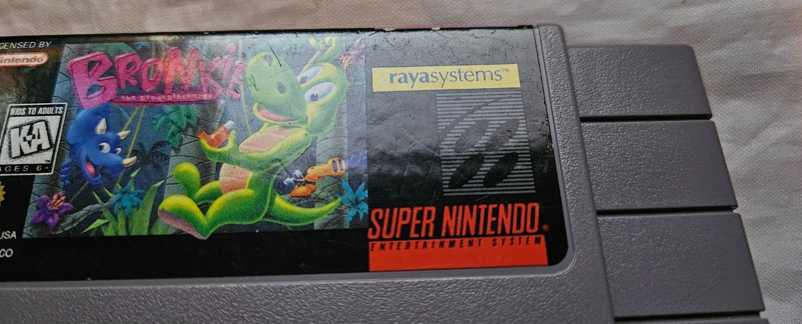 Bronkie the Bronchiasaurus Cartridge Only Authentic SNES Super Nintendo 1995
