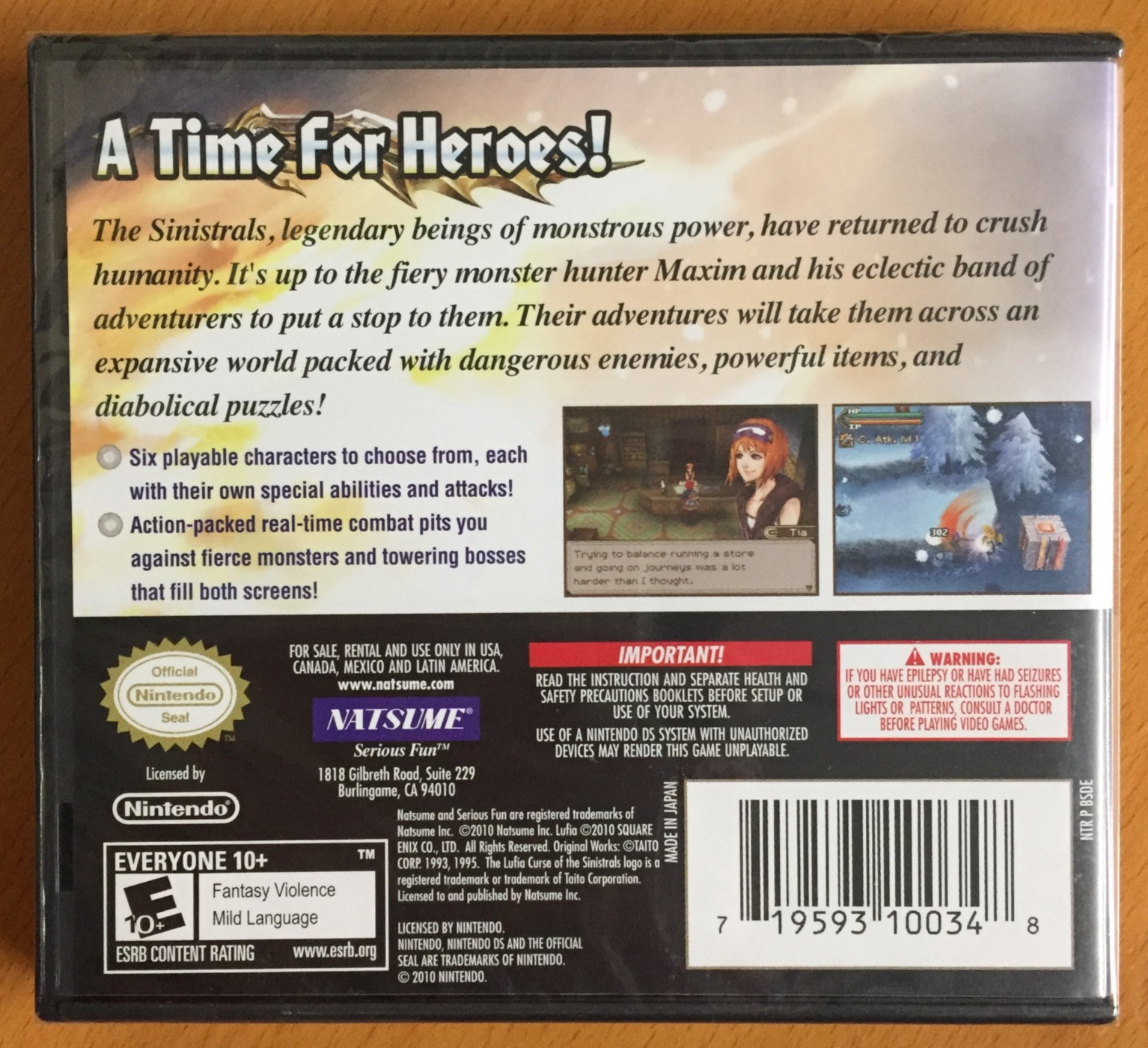 NEW sealed LUFIA Curse of the Sinistrals NINTENDO DS 3DS Natsume RPG Y-Fold