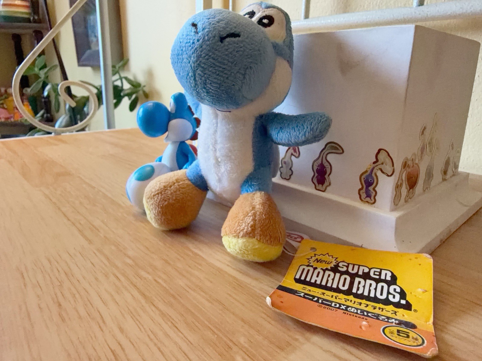 Rare Nintendo New Mario Bros. Blue Yoshi Plush 2007 & JAKKS Pacific Yoshi & Egg