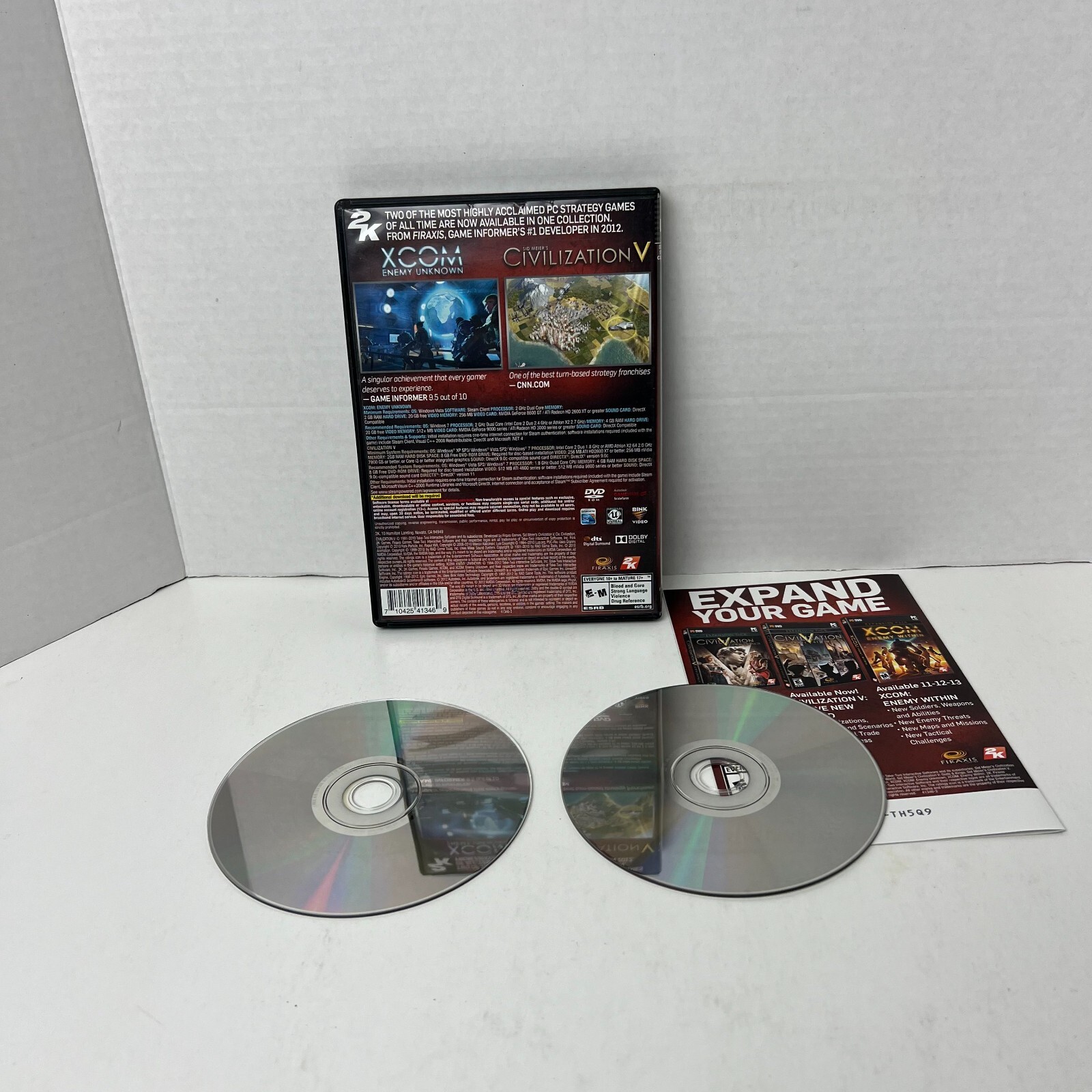 XCOM Enemy Unknown Sid Meier Civilization PC DVD Video Game Complete With Key