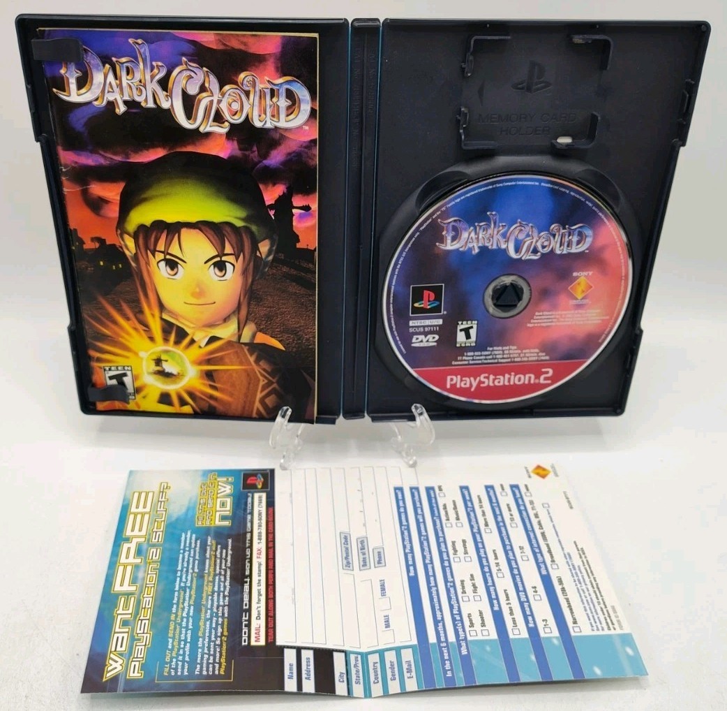 Dark Cloud (PlayStation 2 PS2, 2001) *CIB w/ Reg Card* Great Condition* Tested!