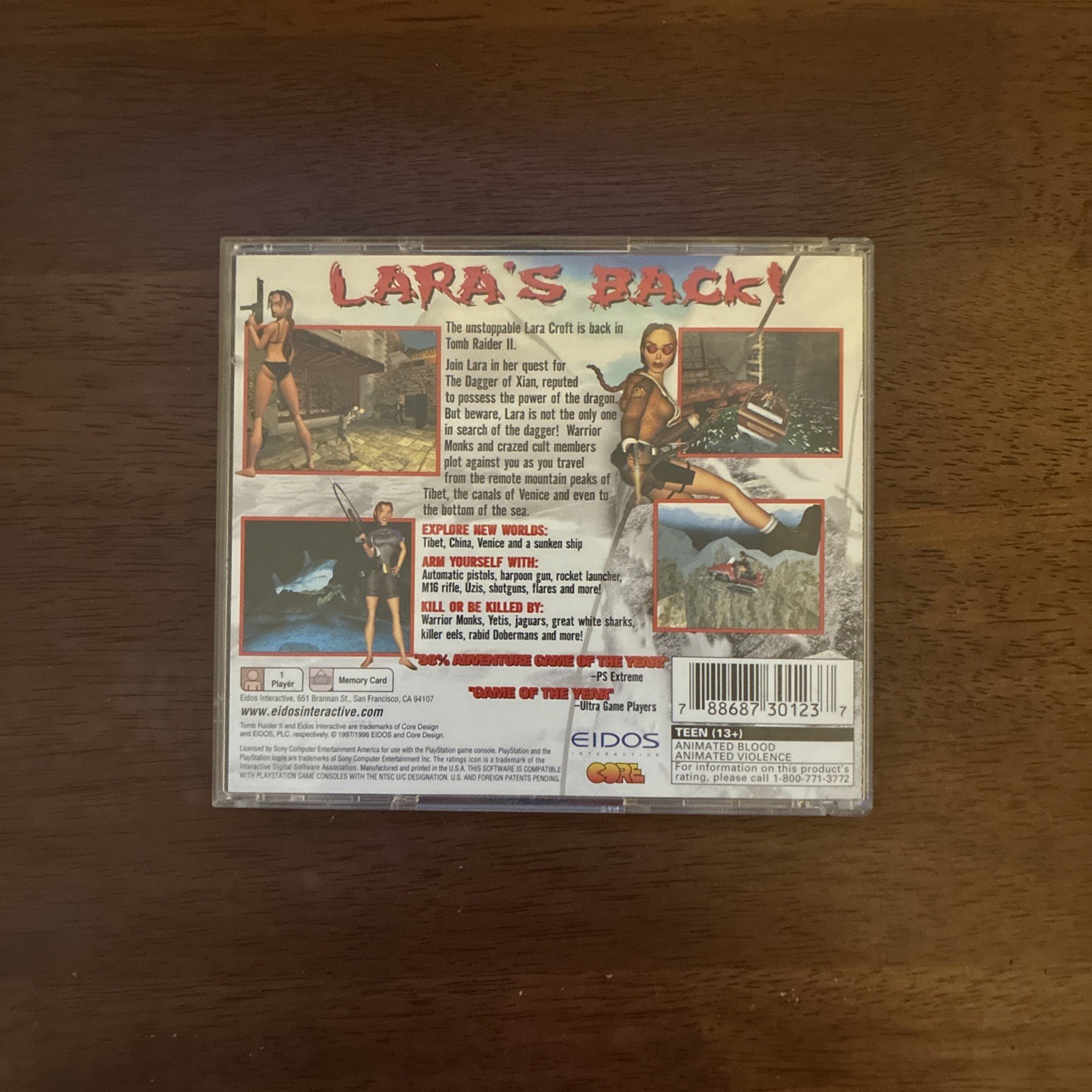 Tomb Raider II (PlayStation, 1997) *CIB*