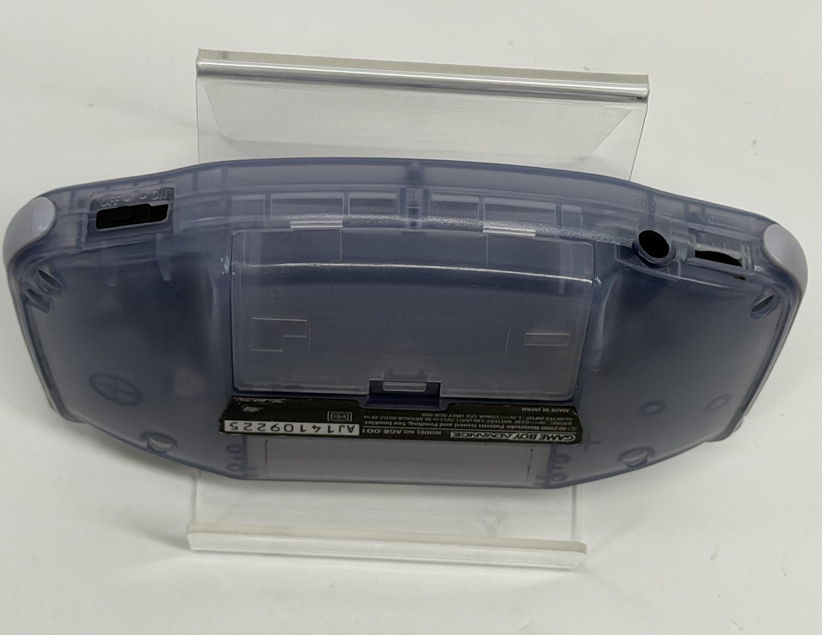 Nintendo GameBoy Advance GBA Clear Glacier Video Game Console AGB-001