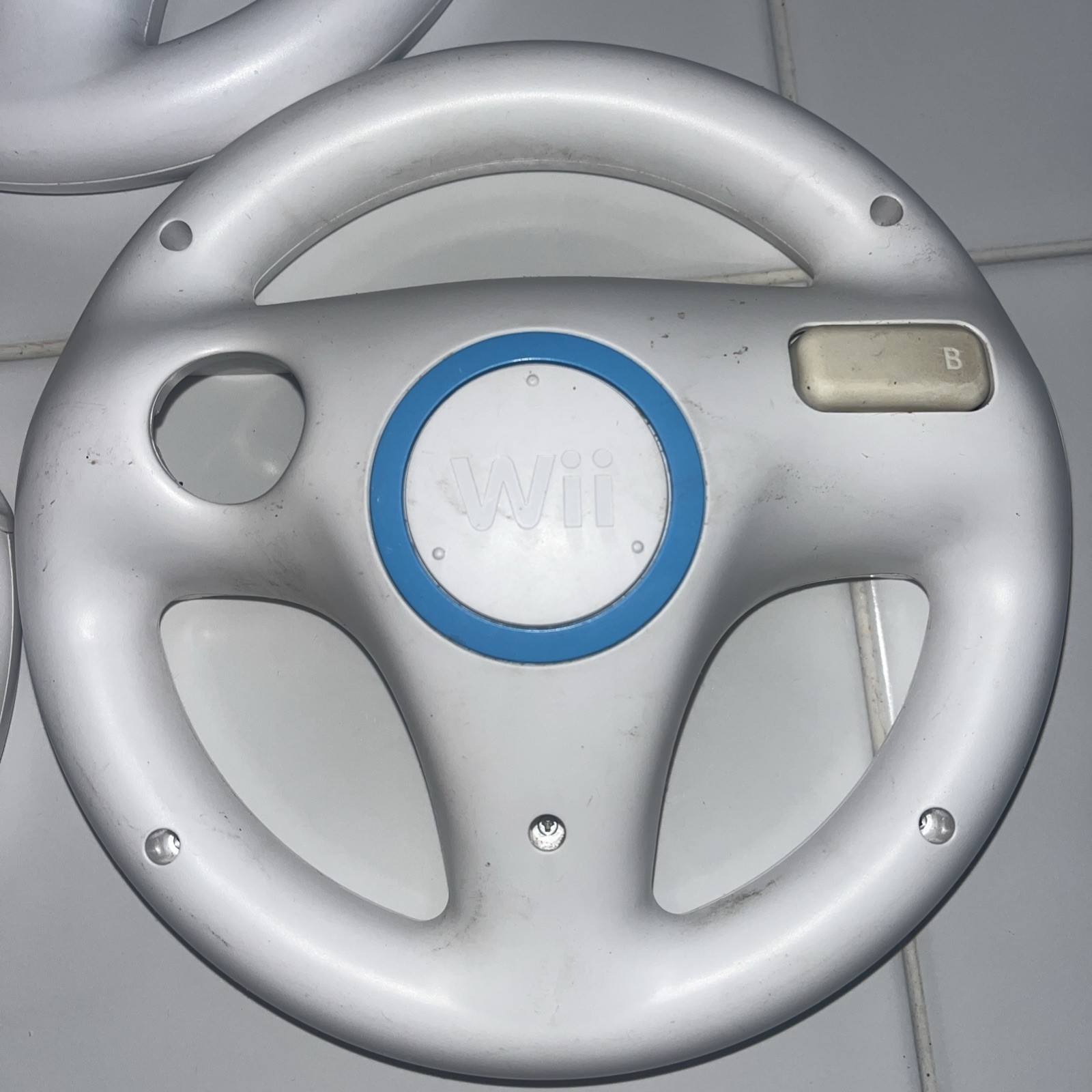 Lot Of 3 OEM Nintendo Wii Steering Wheels RVL-024 Mario Kart Remote Attachment