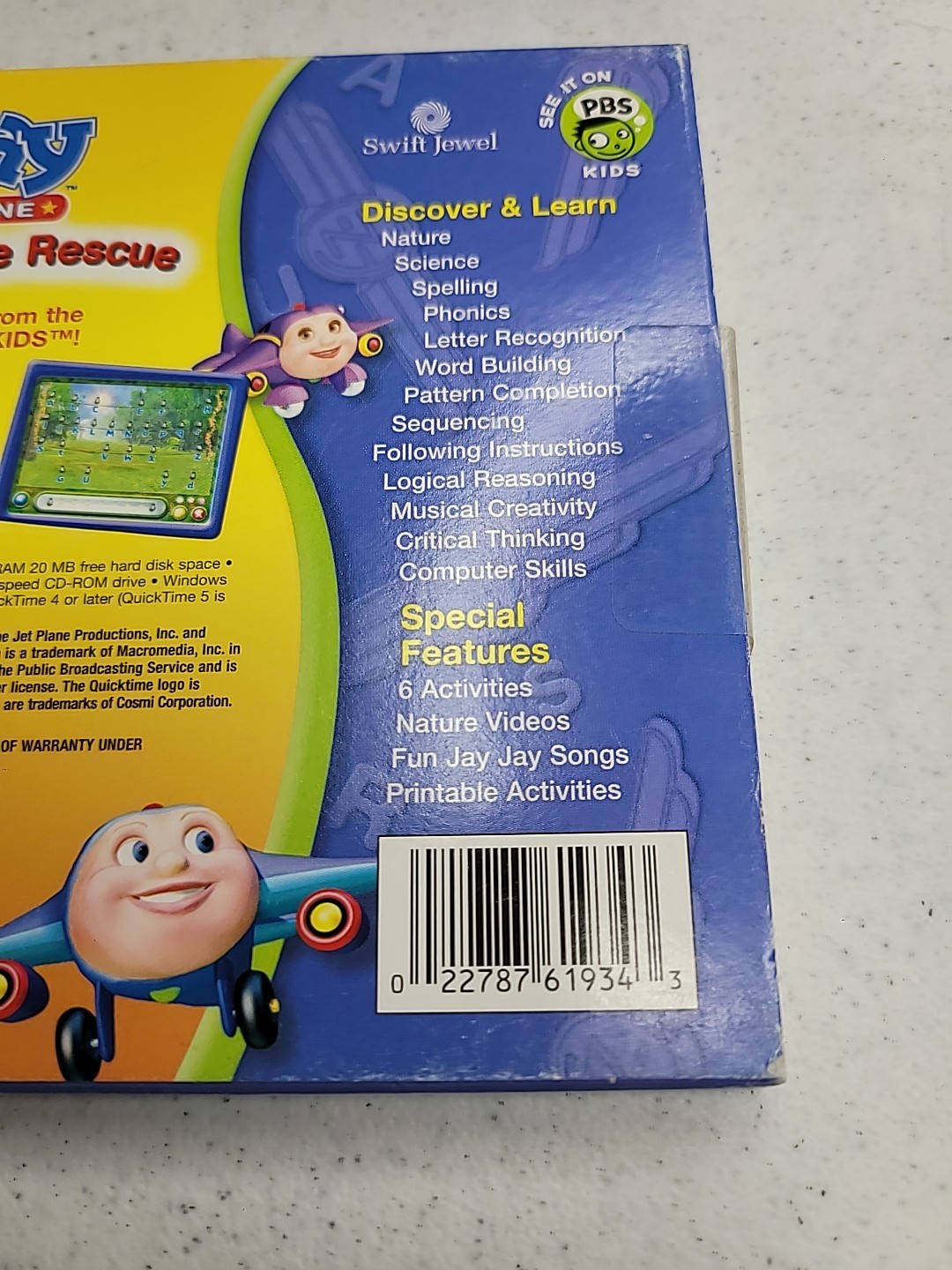 Jay Jay the Jet Plane: Sky Heroes to the Rescue PC CD ROM Software Age 3-7